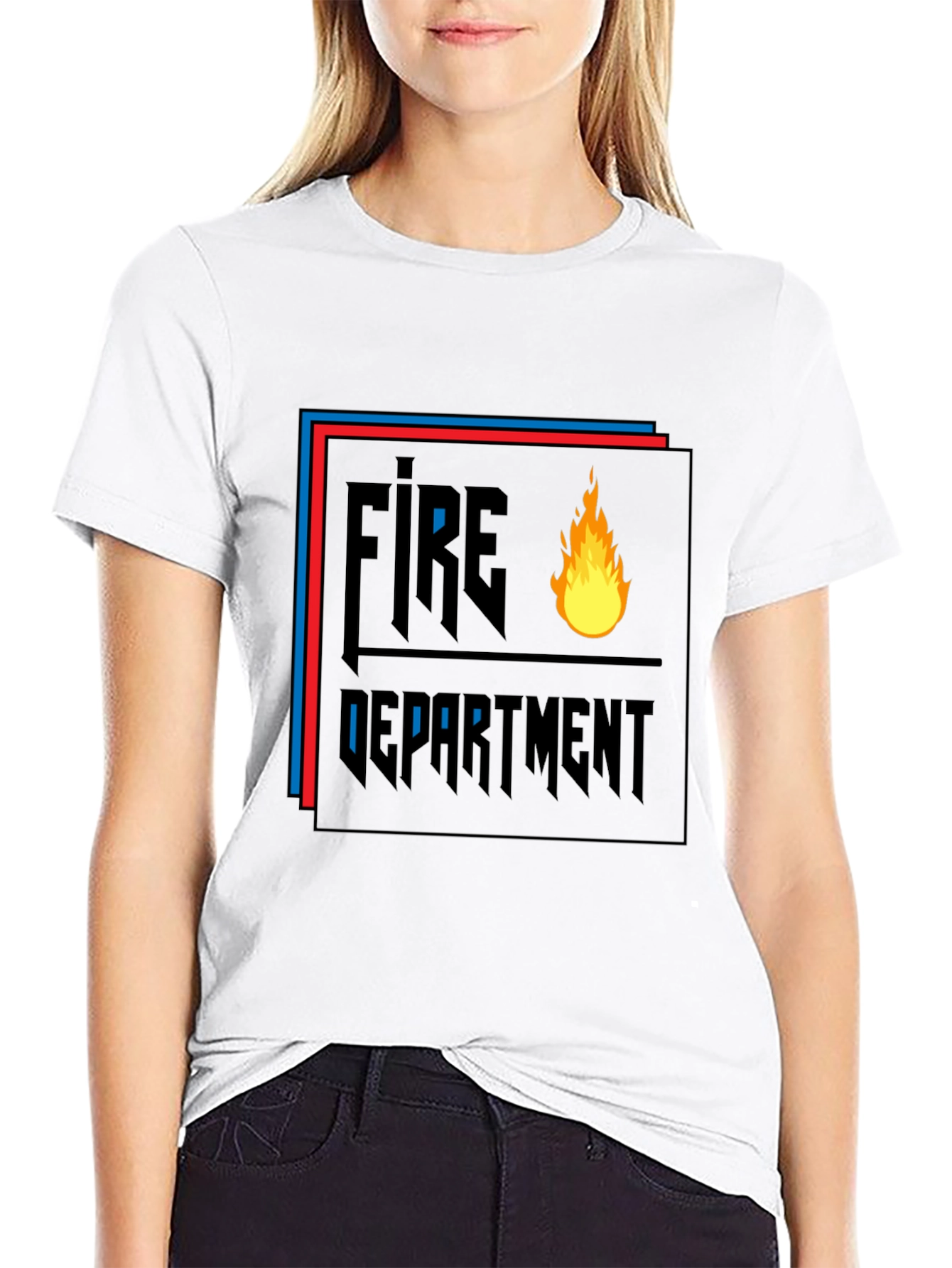 Fire Department Graphic Black T-Shirt