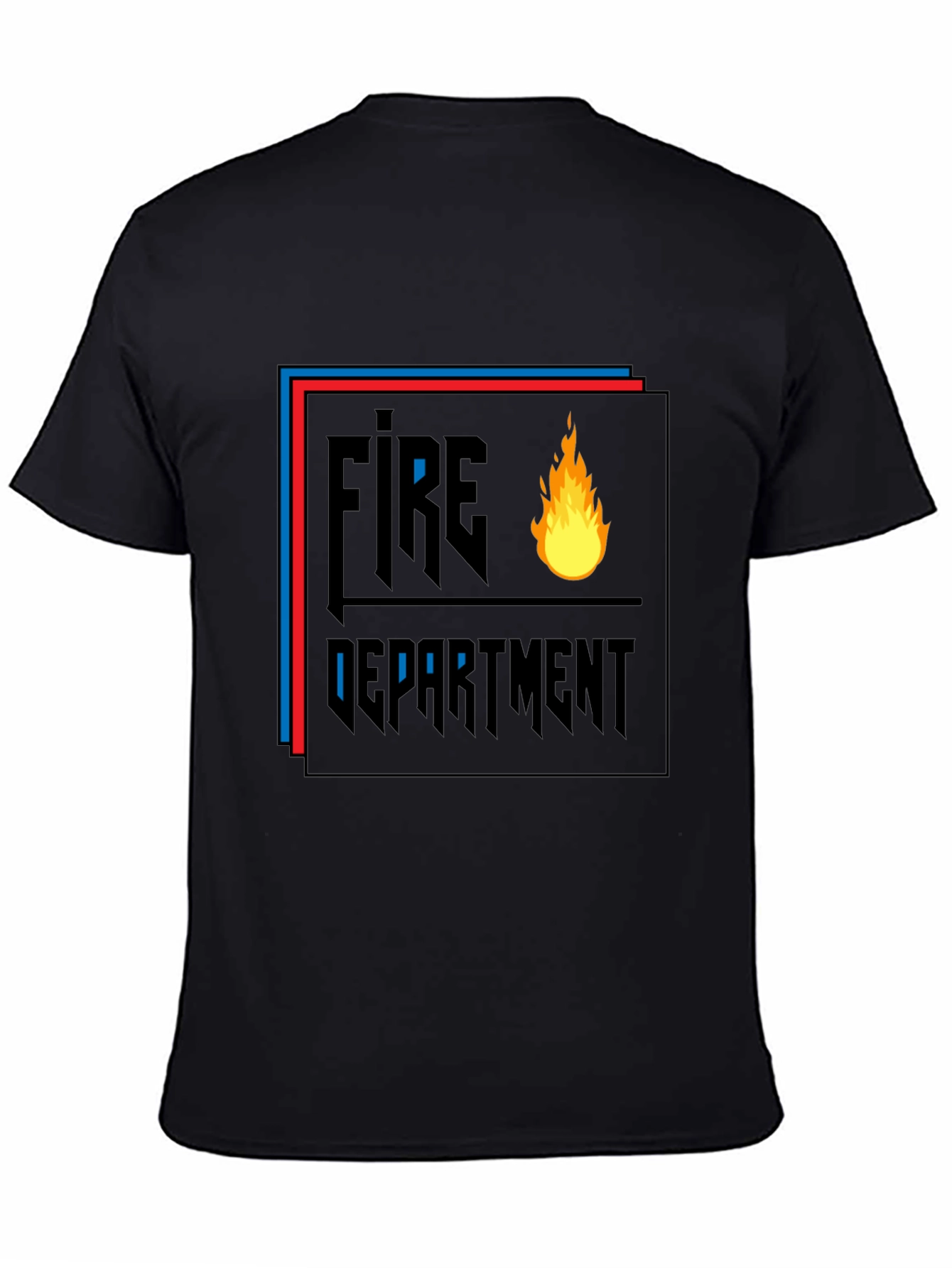 Fire Department Graphic Black T-Shirt