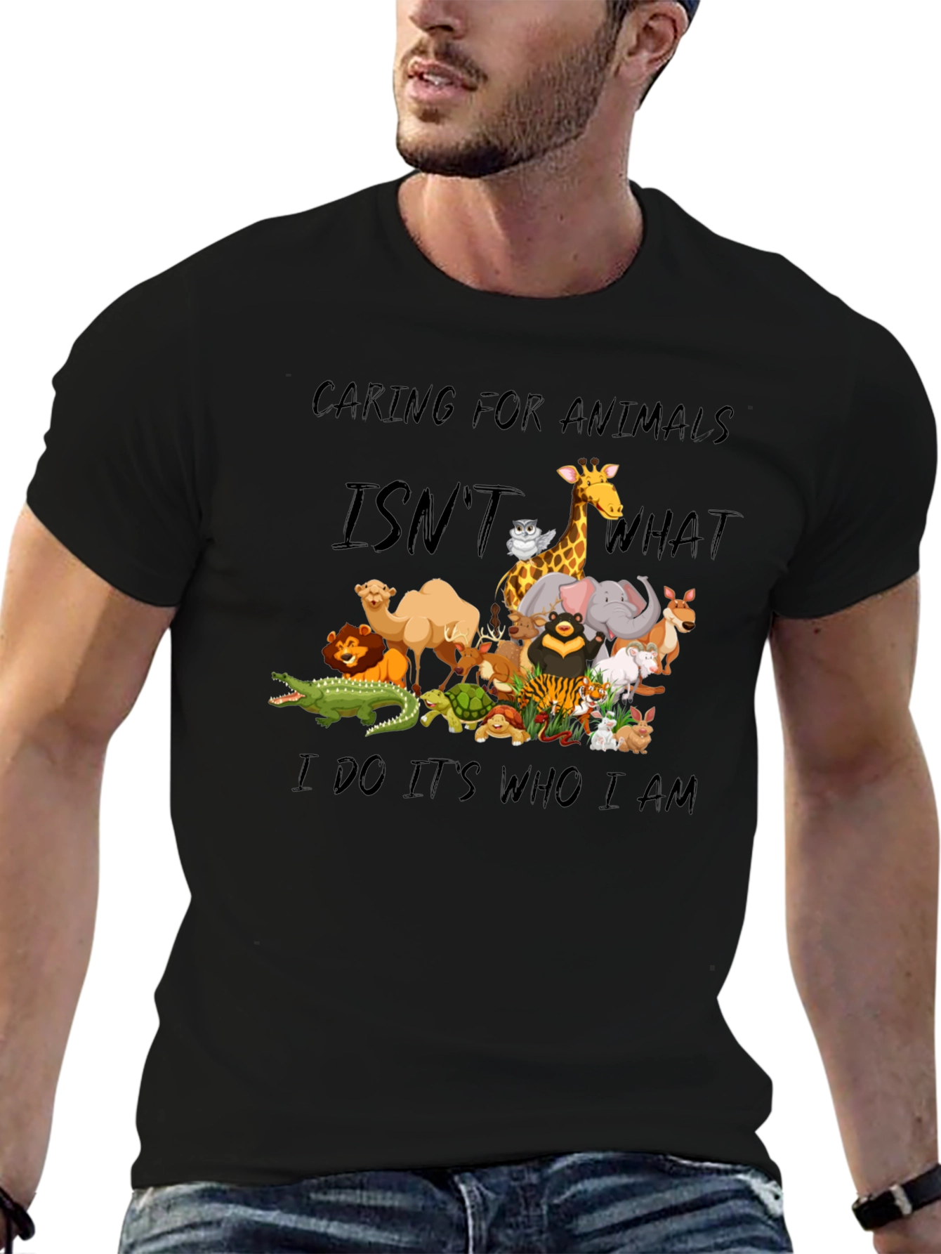 Caring for Animals Graphic T-Shirt
