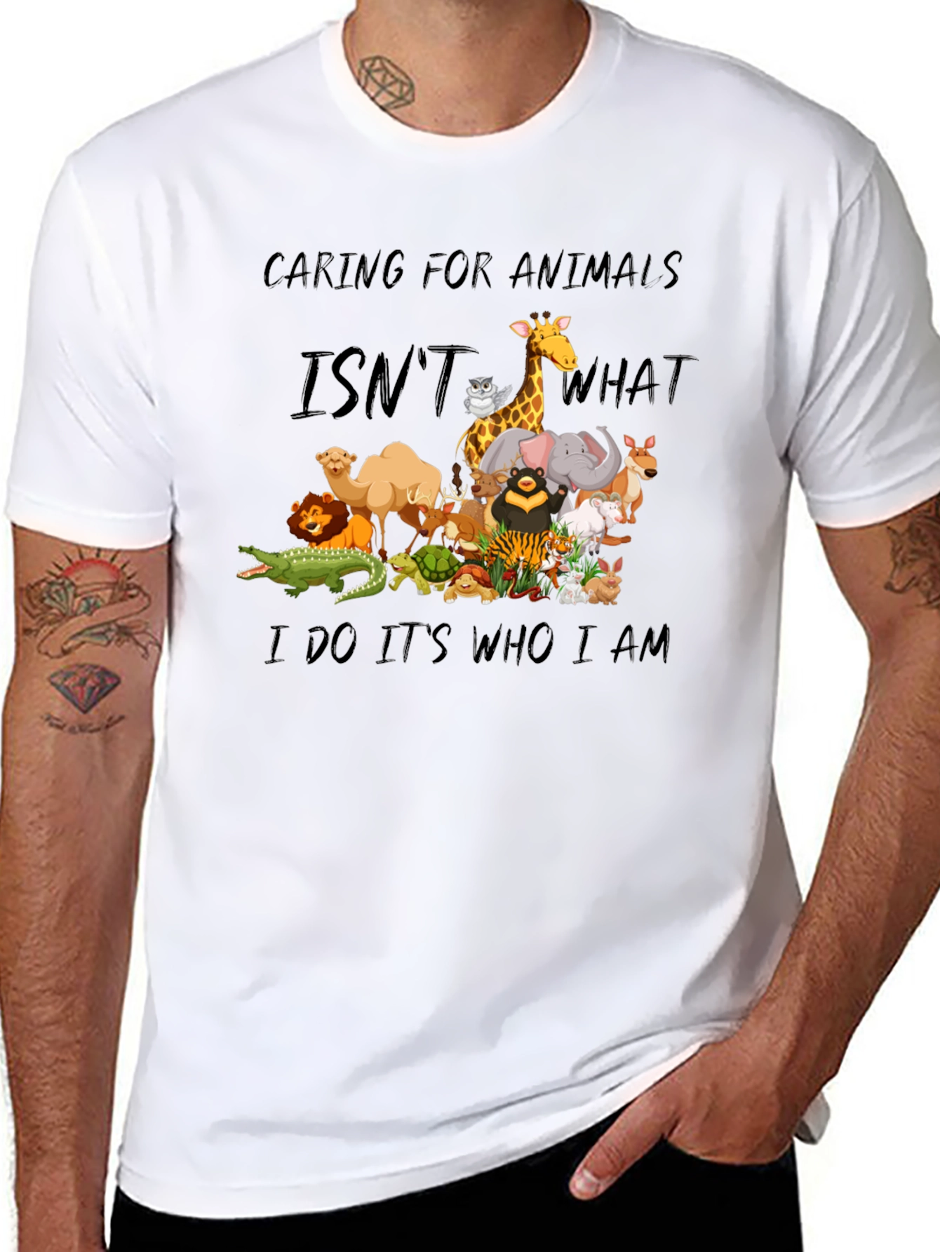 Caring for Animals Graphic T-Shirt