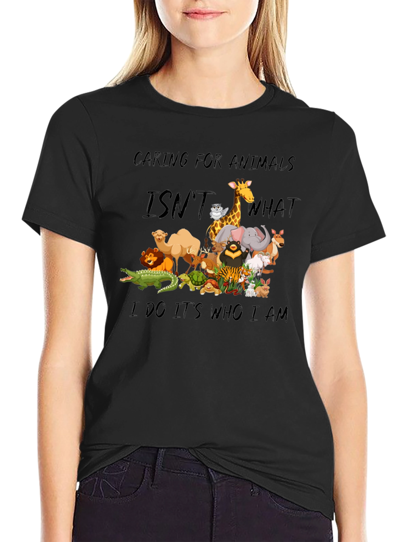 Caring for Animals Graphic T-Shirt