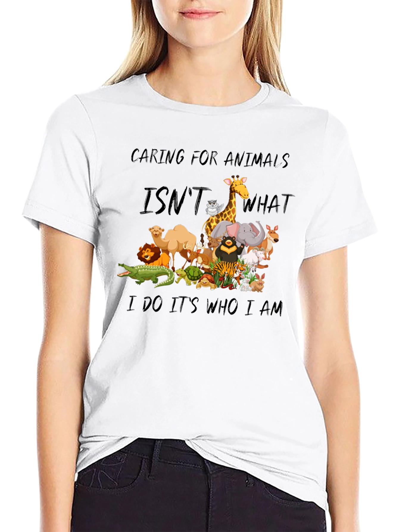 Caring for Animals Graphic T-Shirt