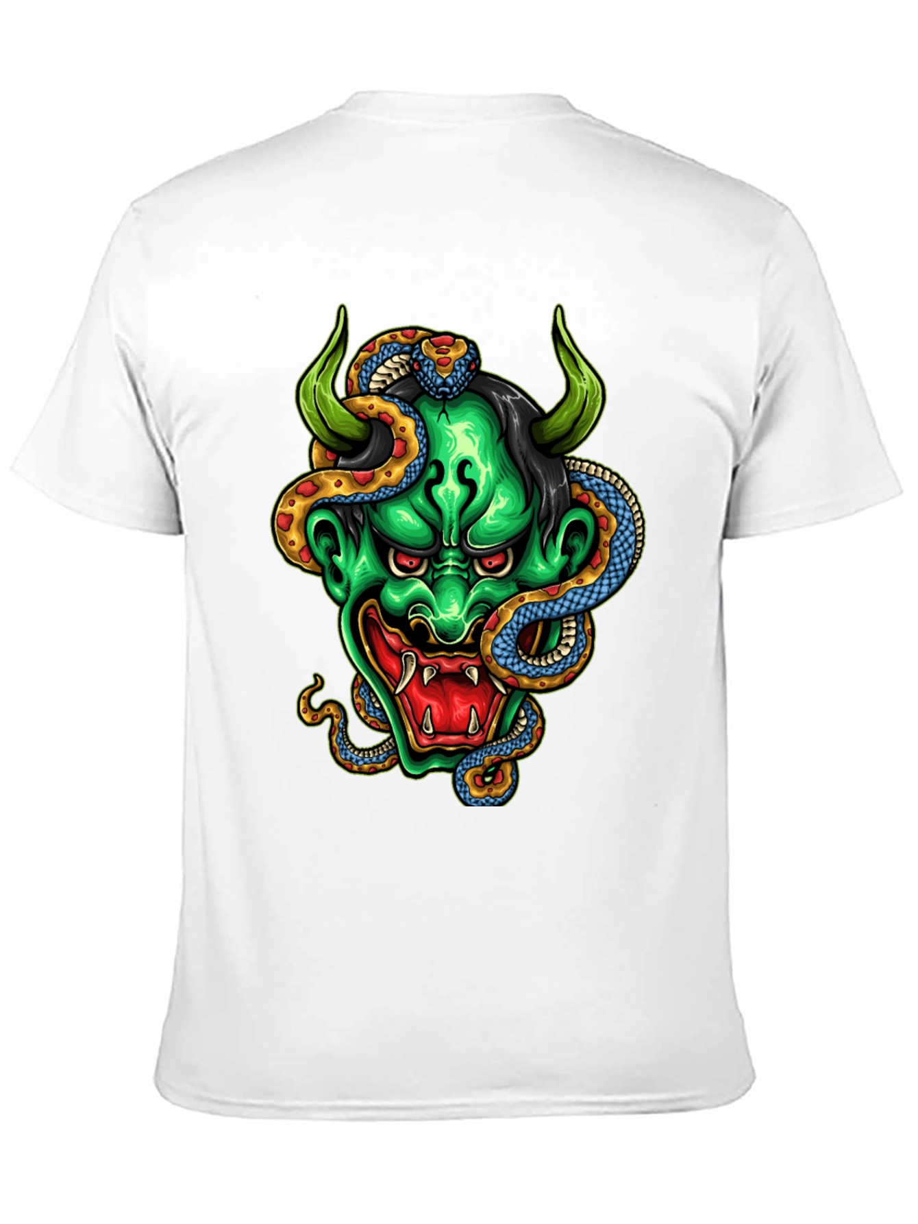 Demon & Snake Graphic Black T-Shirt