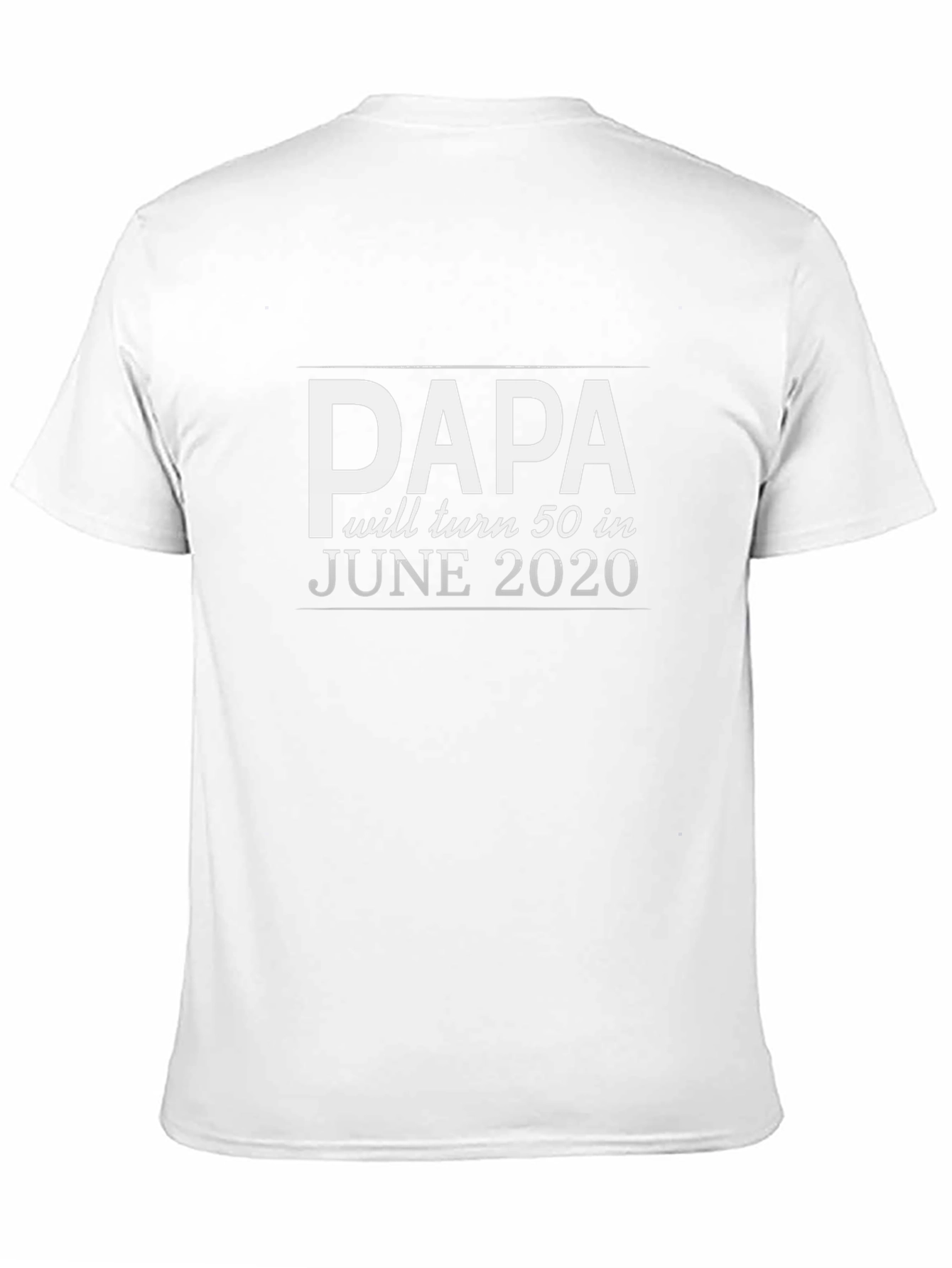 Papa 50th Birthday Black T-Shirt - June 2020
