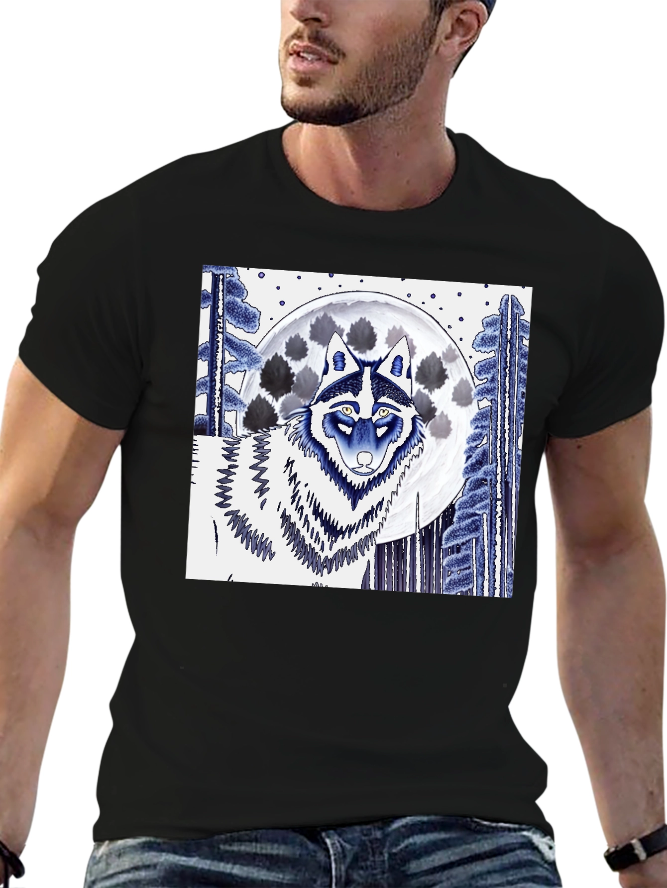 Wolf & Moon Graphic Tee