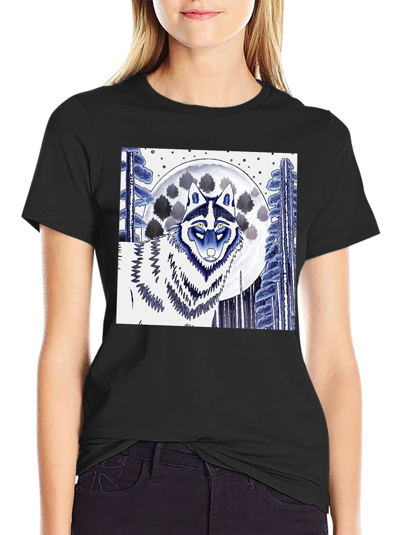 Wolf & Moon Graphic Tee