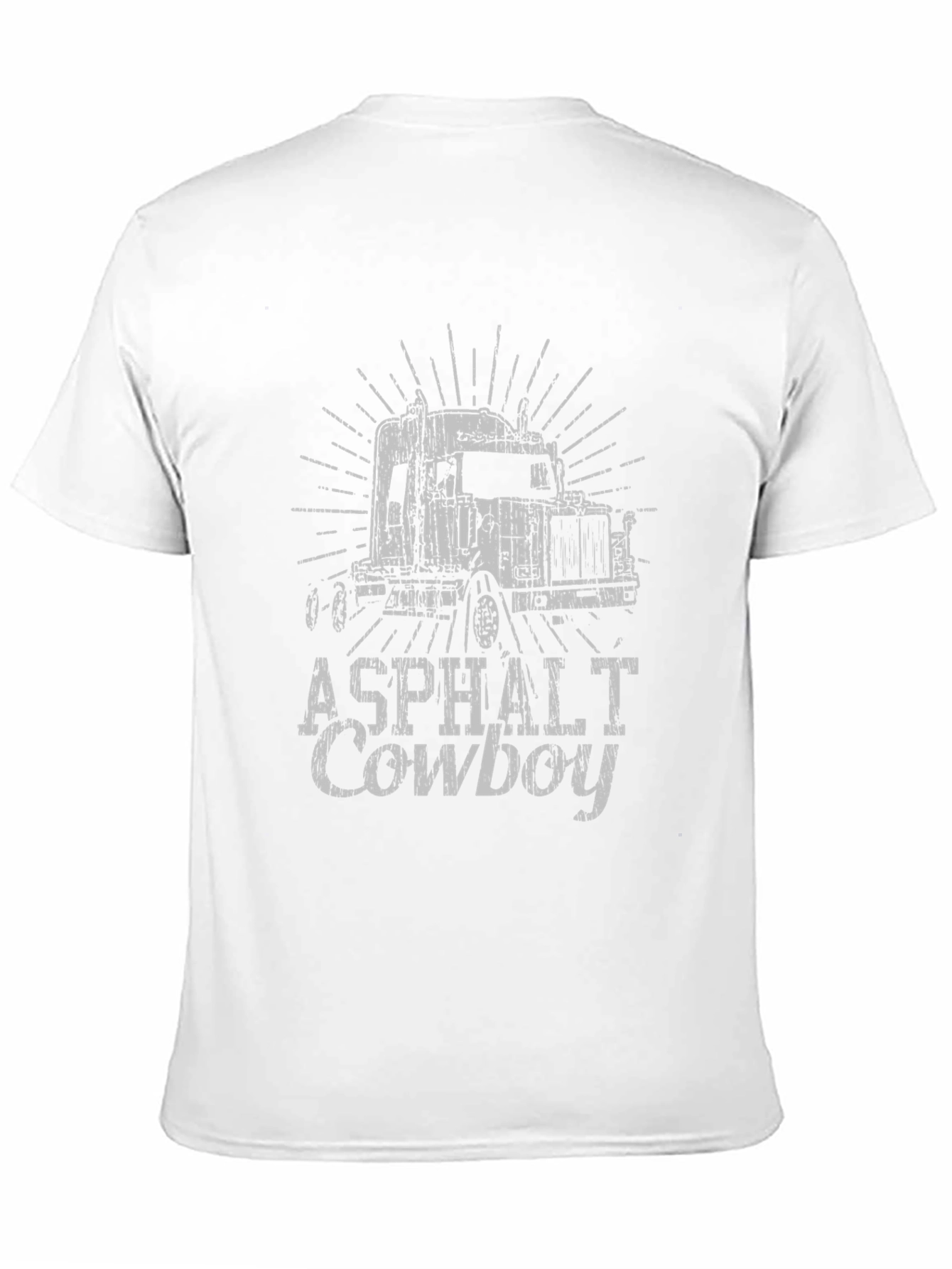 Asphalt Cowboy Trucker Tee - Distressed Graphic T-Shirt