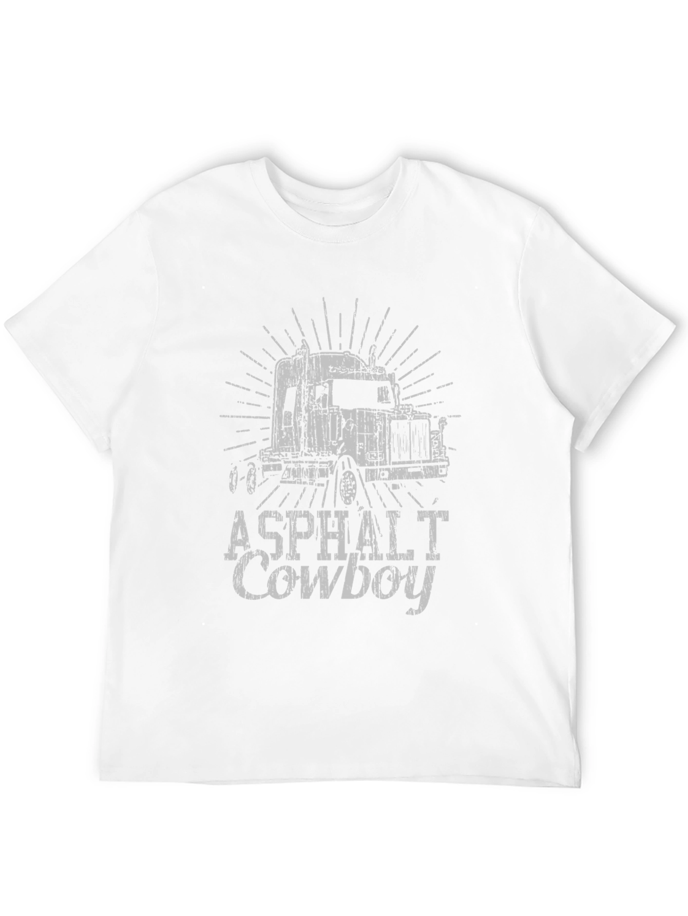 Asphalt Cowboy Trucker Tee - Distressed Graphic T-Shirt