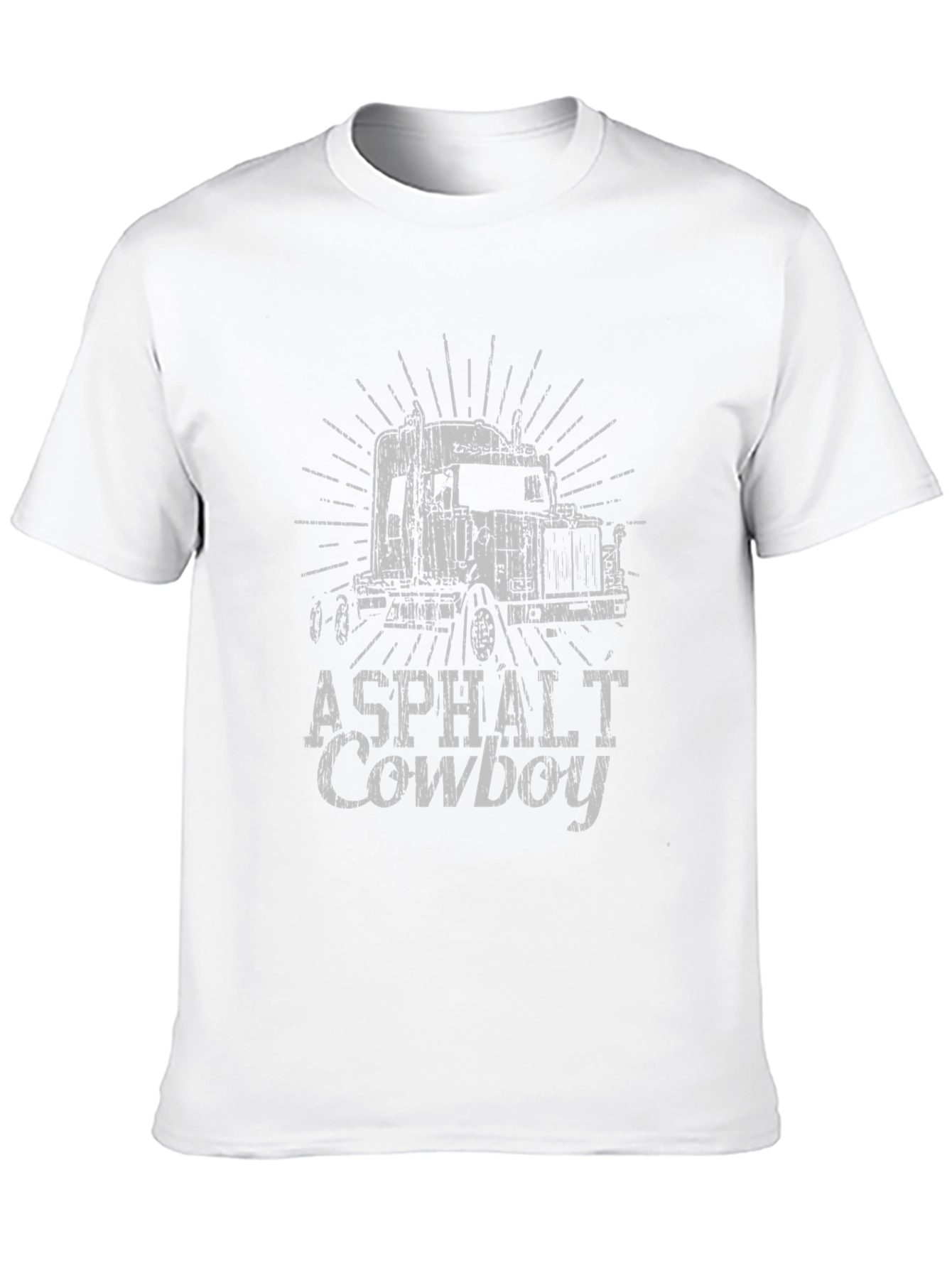 Asphalt Cowboy Trucker Tee - Distressed Graphic T-Shirt