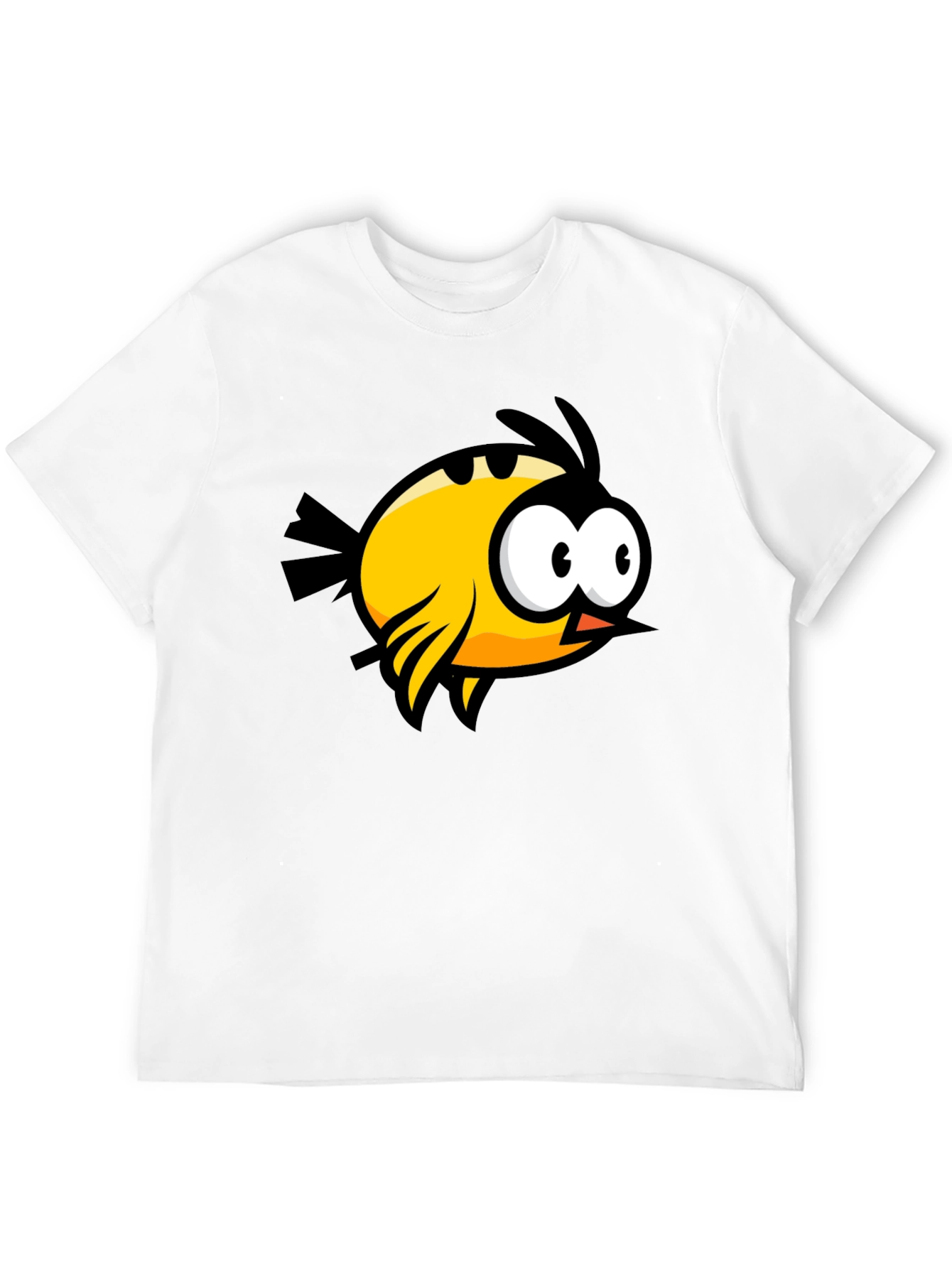 Funny Bird Graphic Black T-Shirt