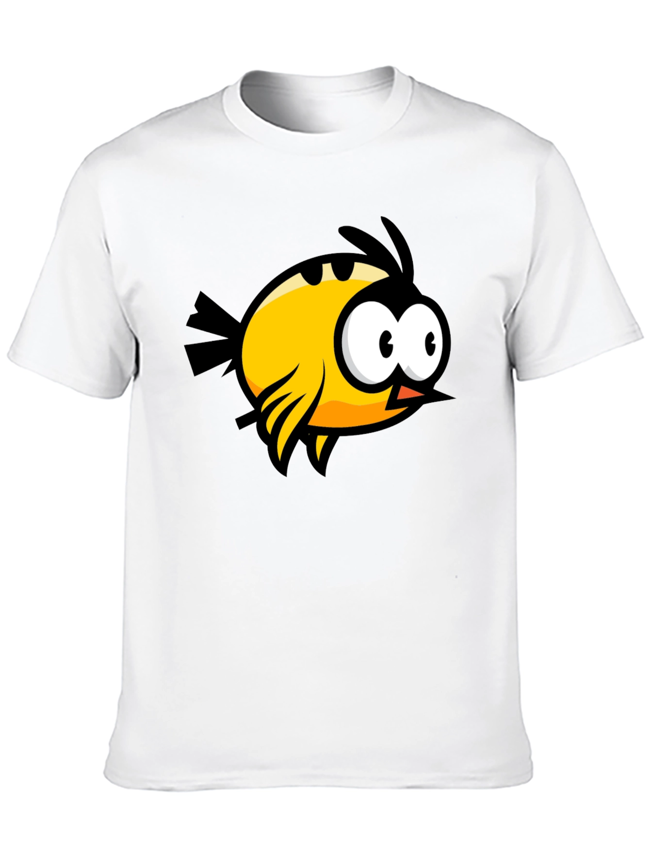 Funny Bird Graphic Black T-Shirt