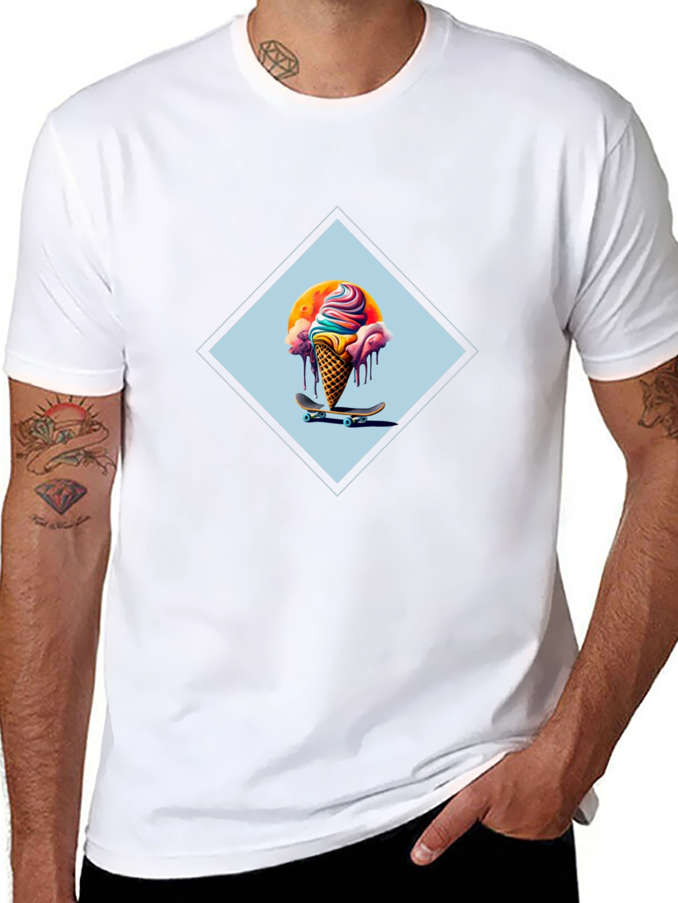Skateboarding Ice Cream Cone T-Shirt