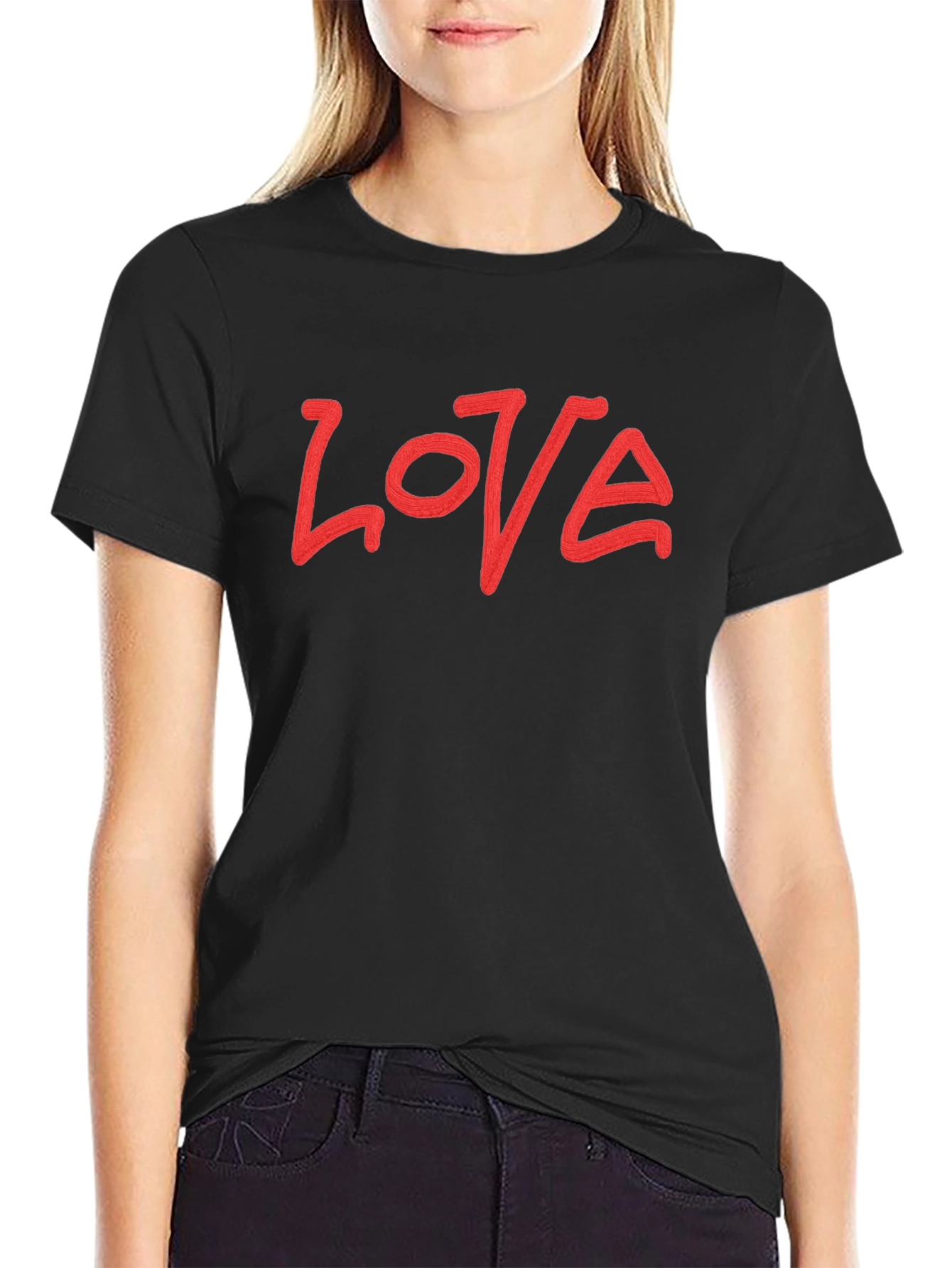 Love Graphic Black T-Shirt - Casual Style
