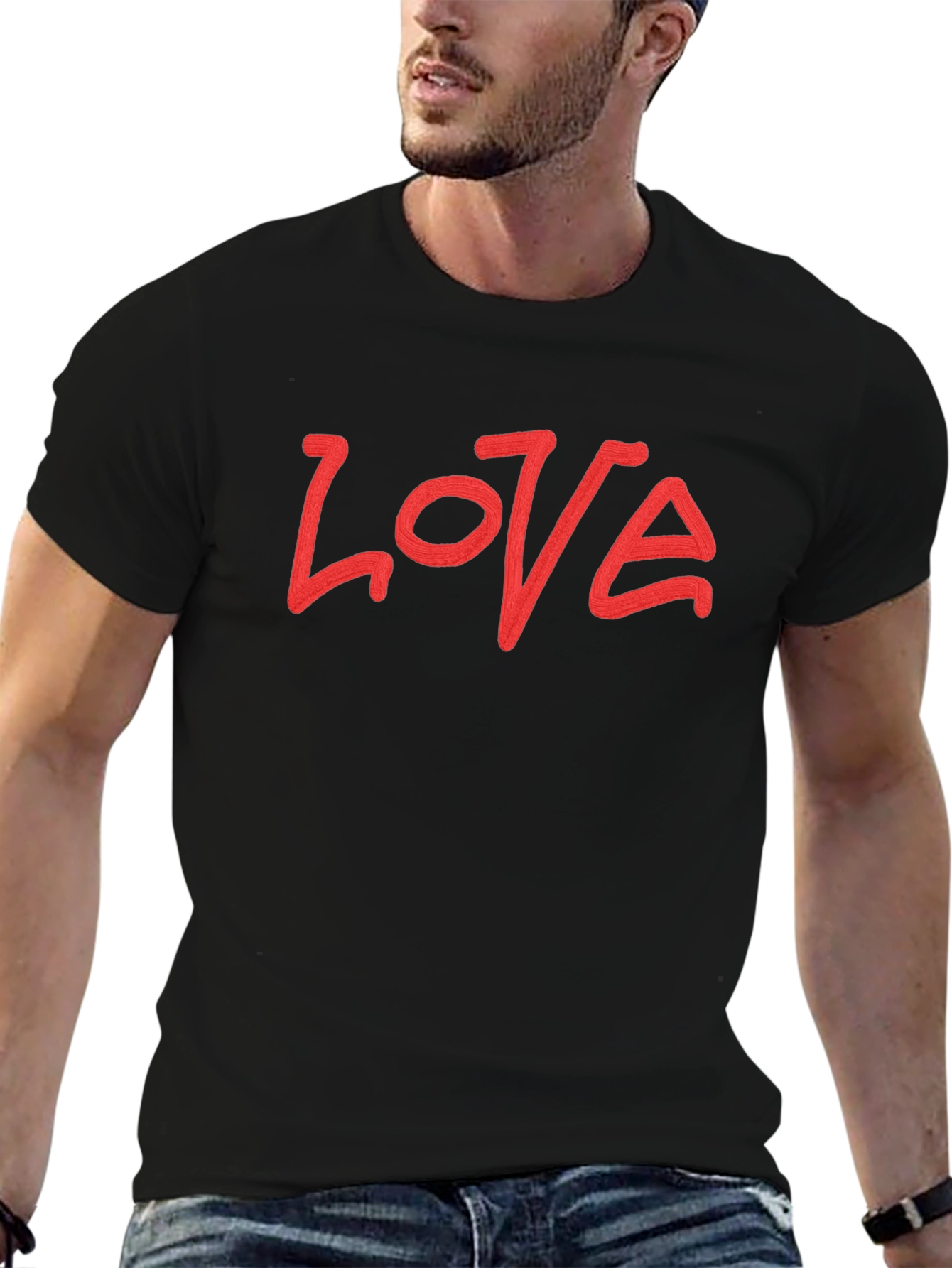 Love Graphic Black T-Shirt - Casual Style