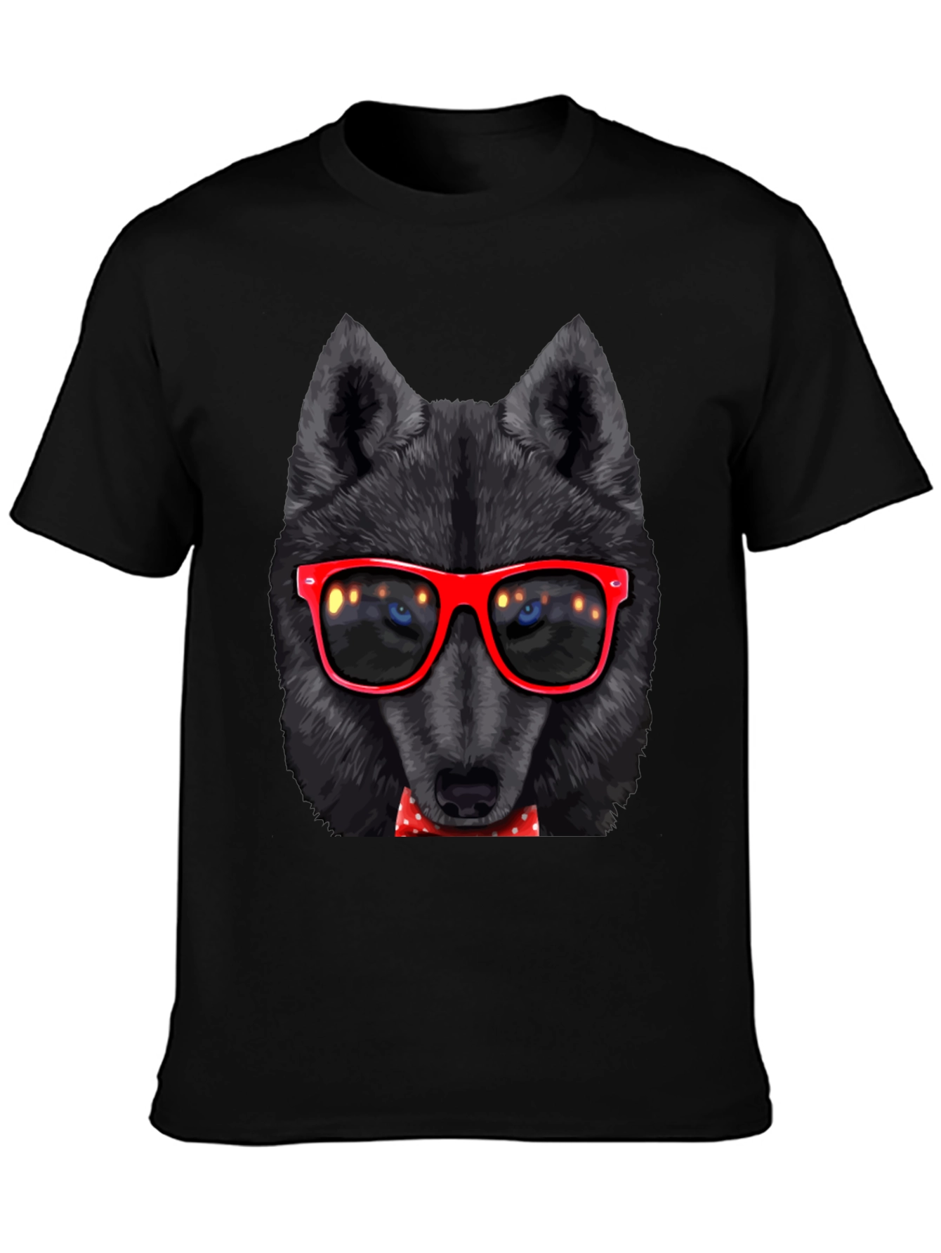 Wolf with Glasses Graphic Tee