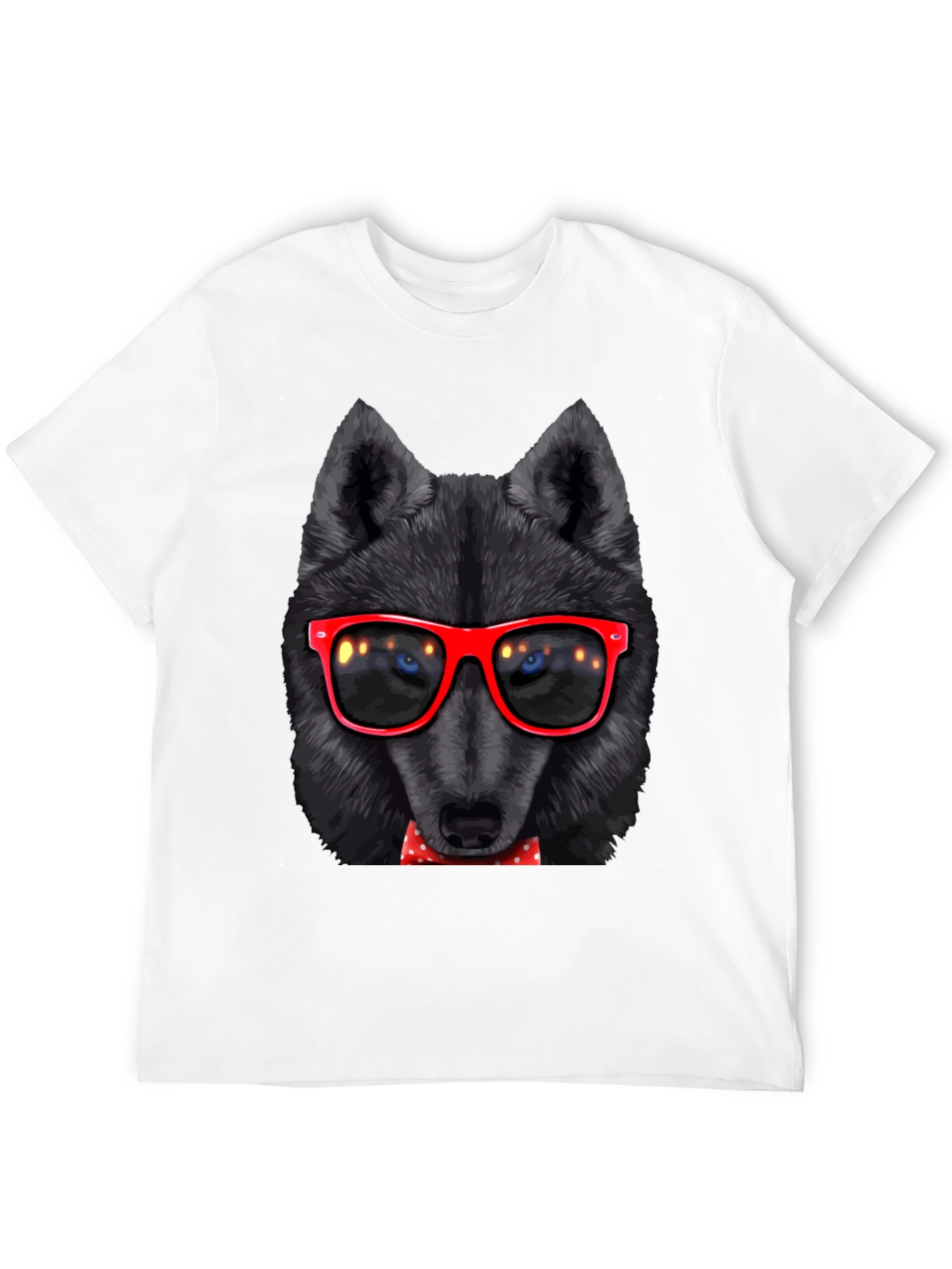 Wolf with Glasses Graphic Tee