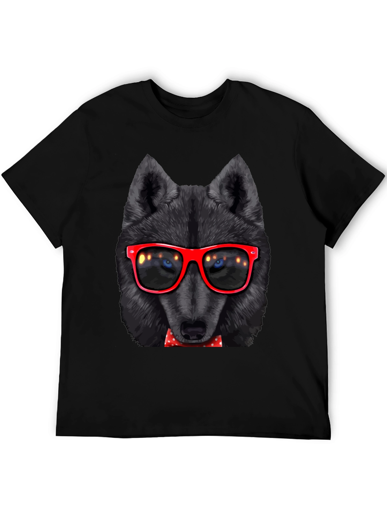 Wolf with Glasses Graphic Tee