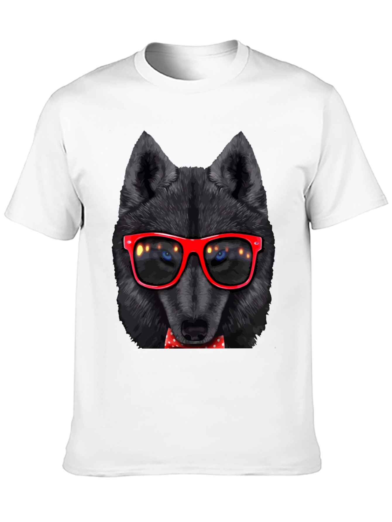 Wolf with Glasses Graphic Tee