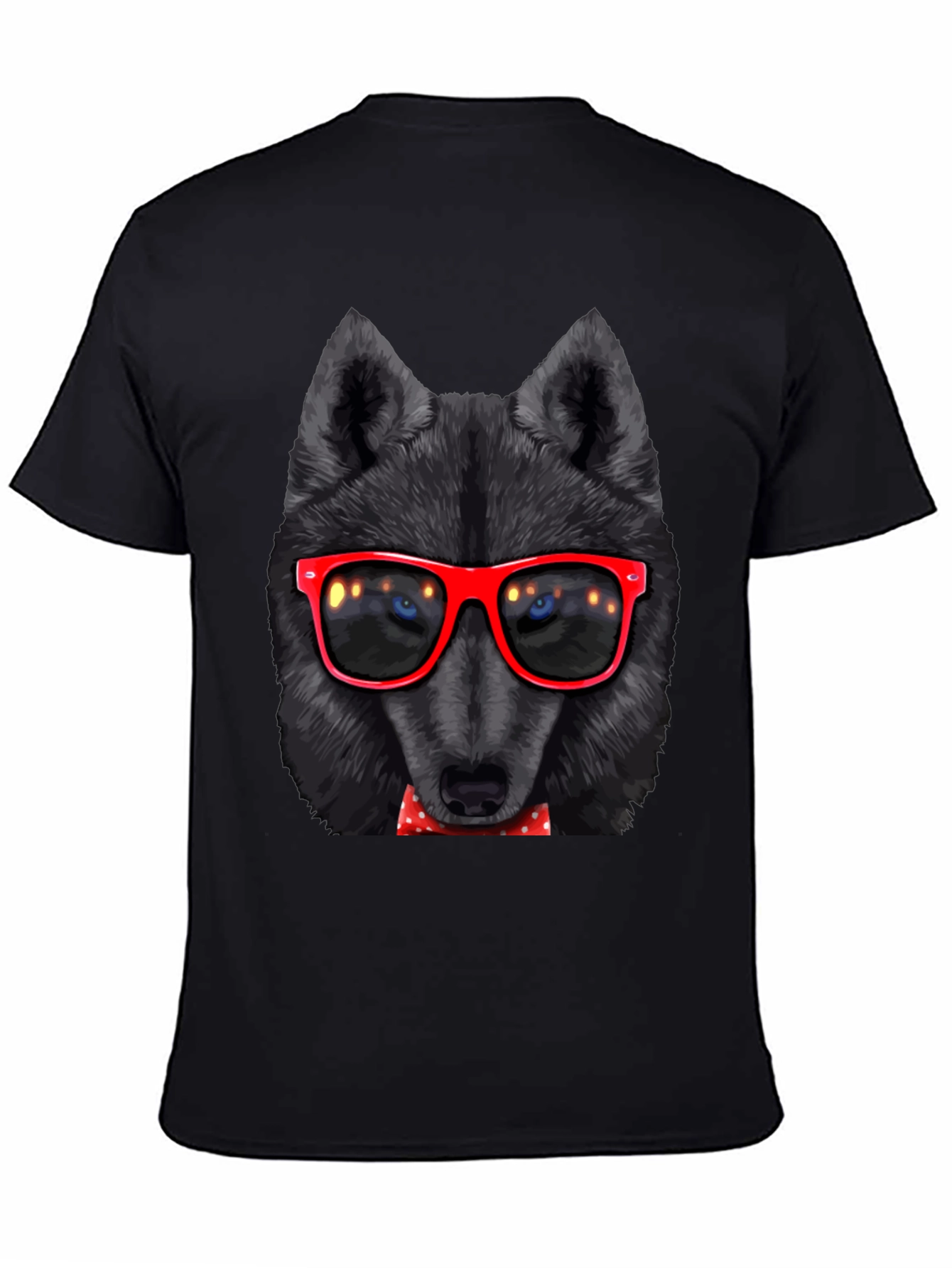 Wolf with Glasses Graphic Tee