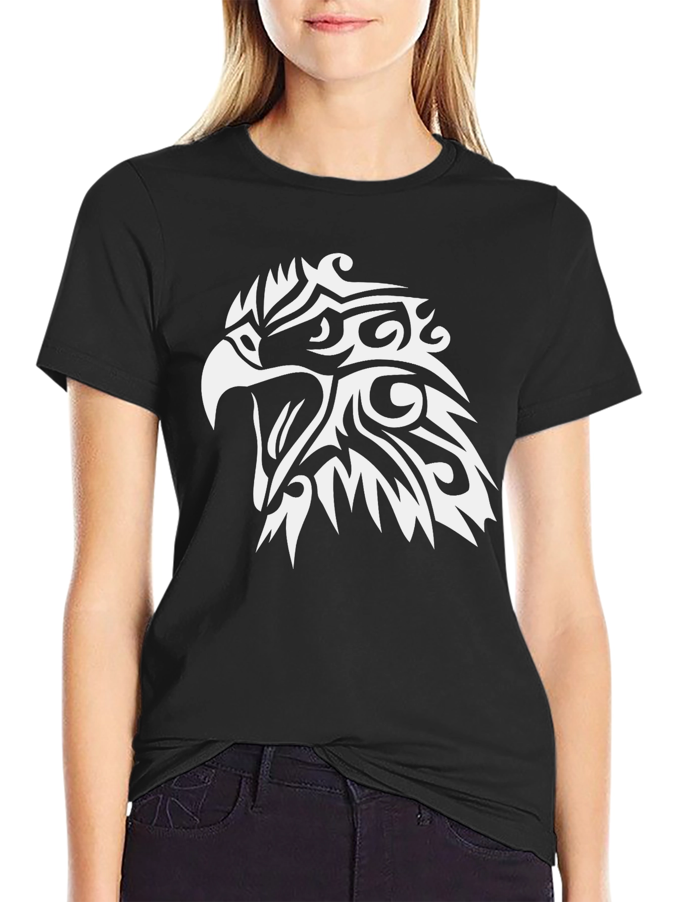 Mens Eagle Graphic Black T-Shirt