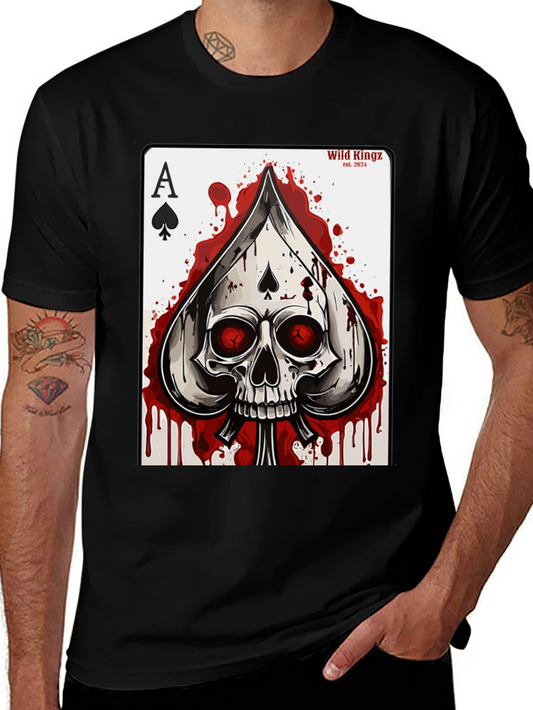 Ace of Spades Skull Graphic T-Shirt - Wild Kingz