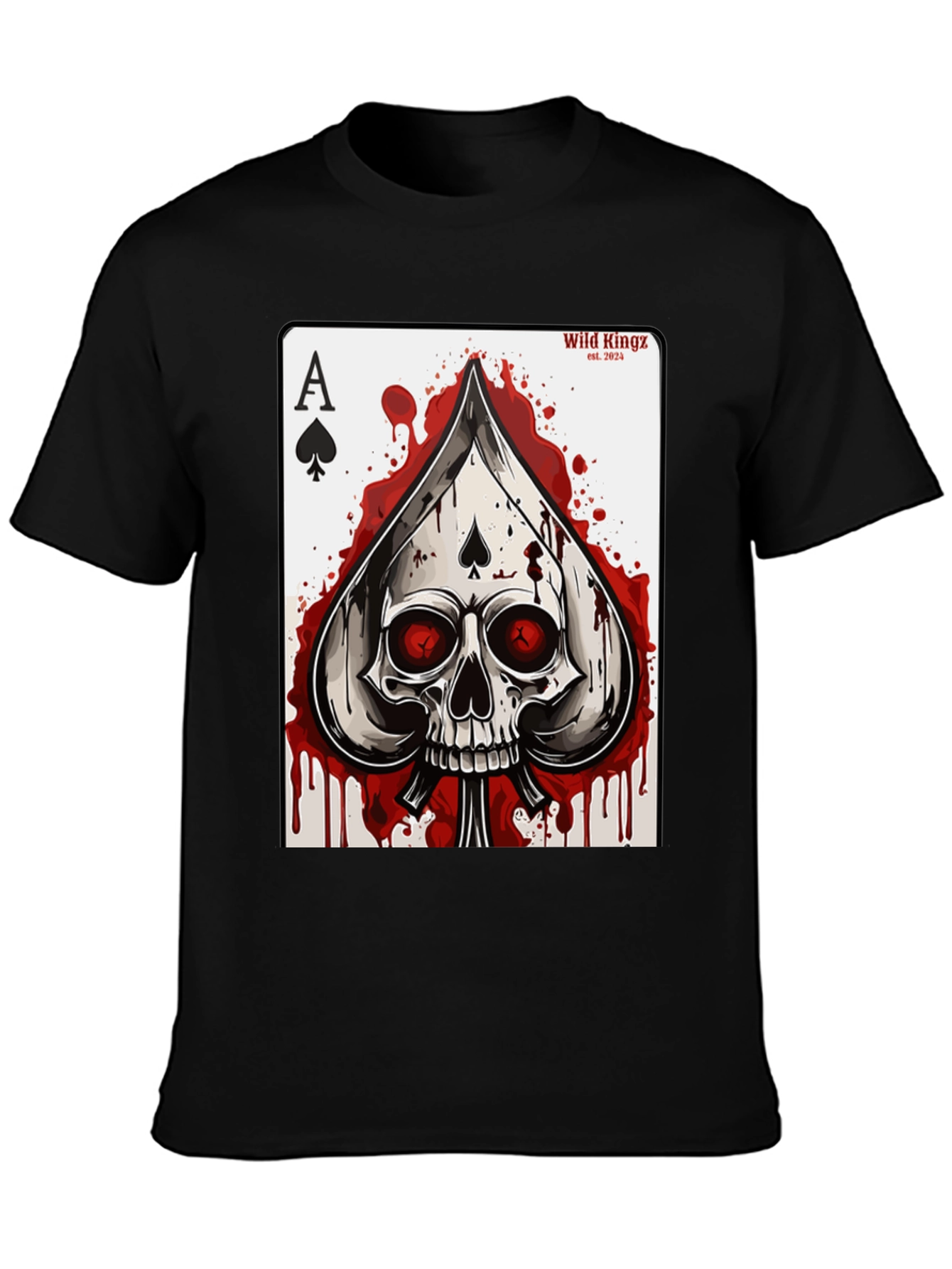 Ace of Spades Skull Graphic T-Shirt - Wild Kingz
