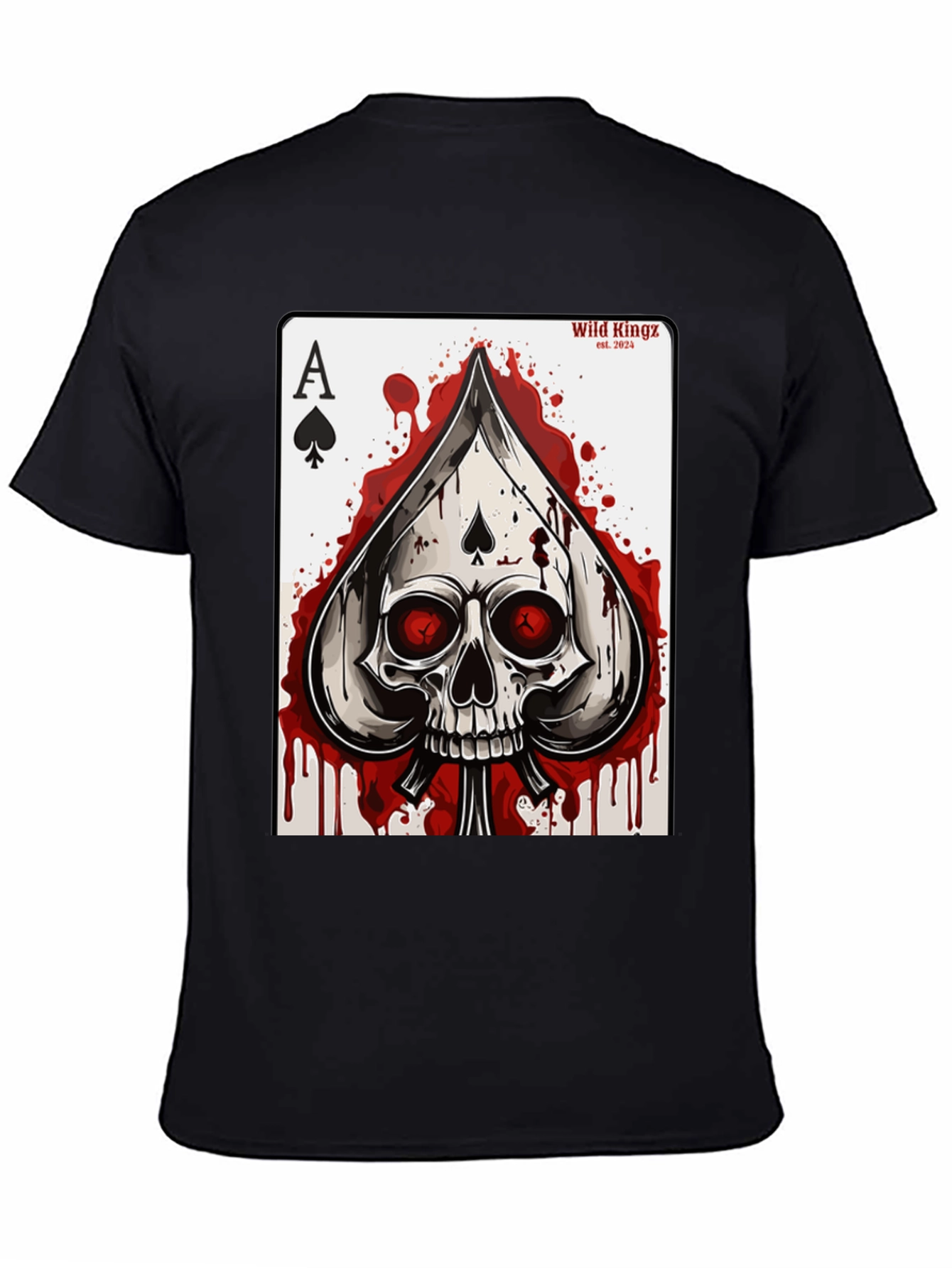 Ace of Spades Skull Graphic T-Shirt - Wild Kingz