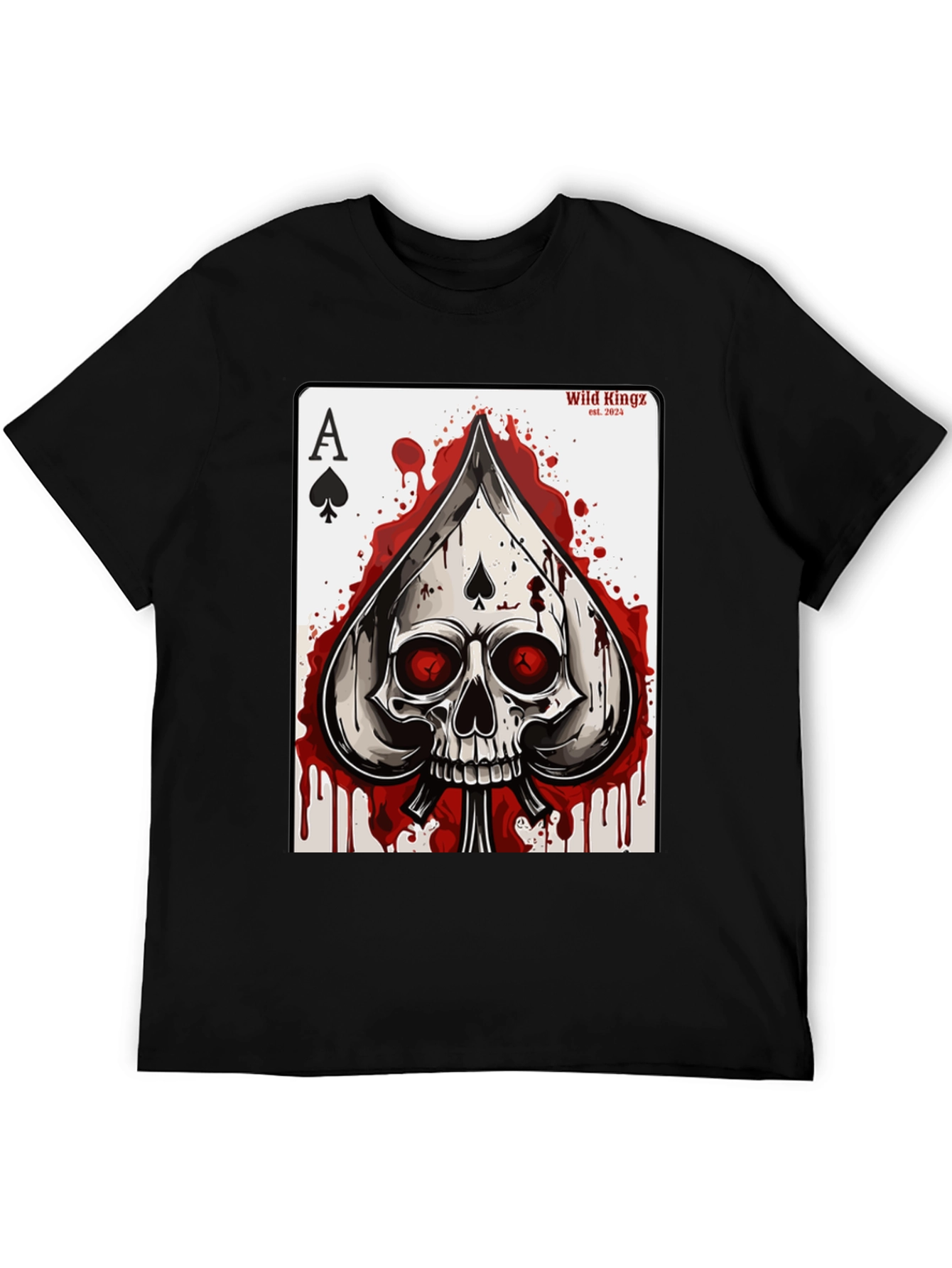 Ace of Spades Skull Graphic T-Shirt - Wild Kingz