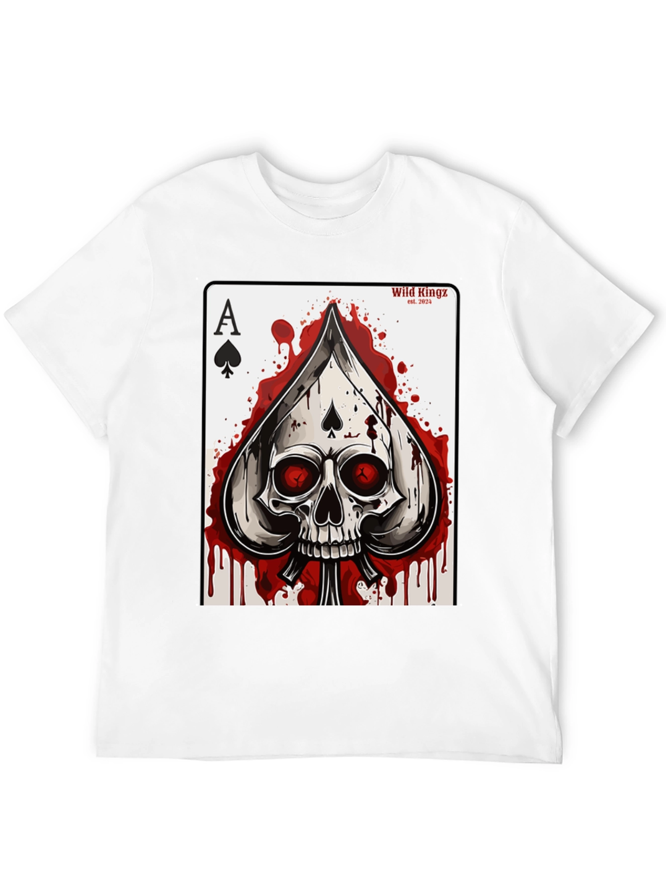 Ace of Spades Skull Graphic T-Shirt - Wild Kingz
