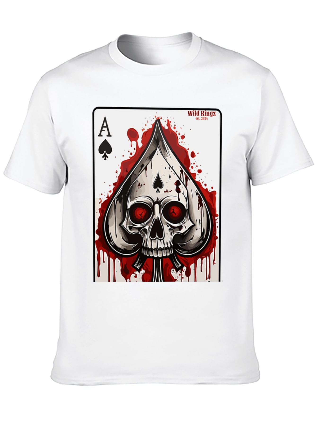 Ace of Spades Skull Graphic T-Shirt - Wild Kingz