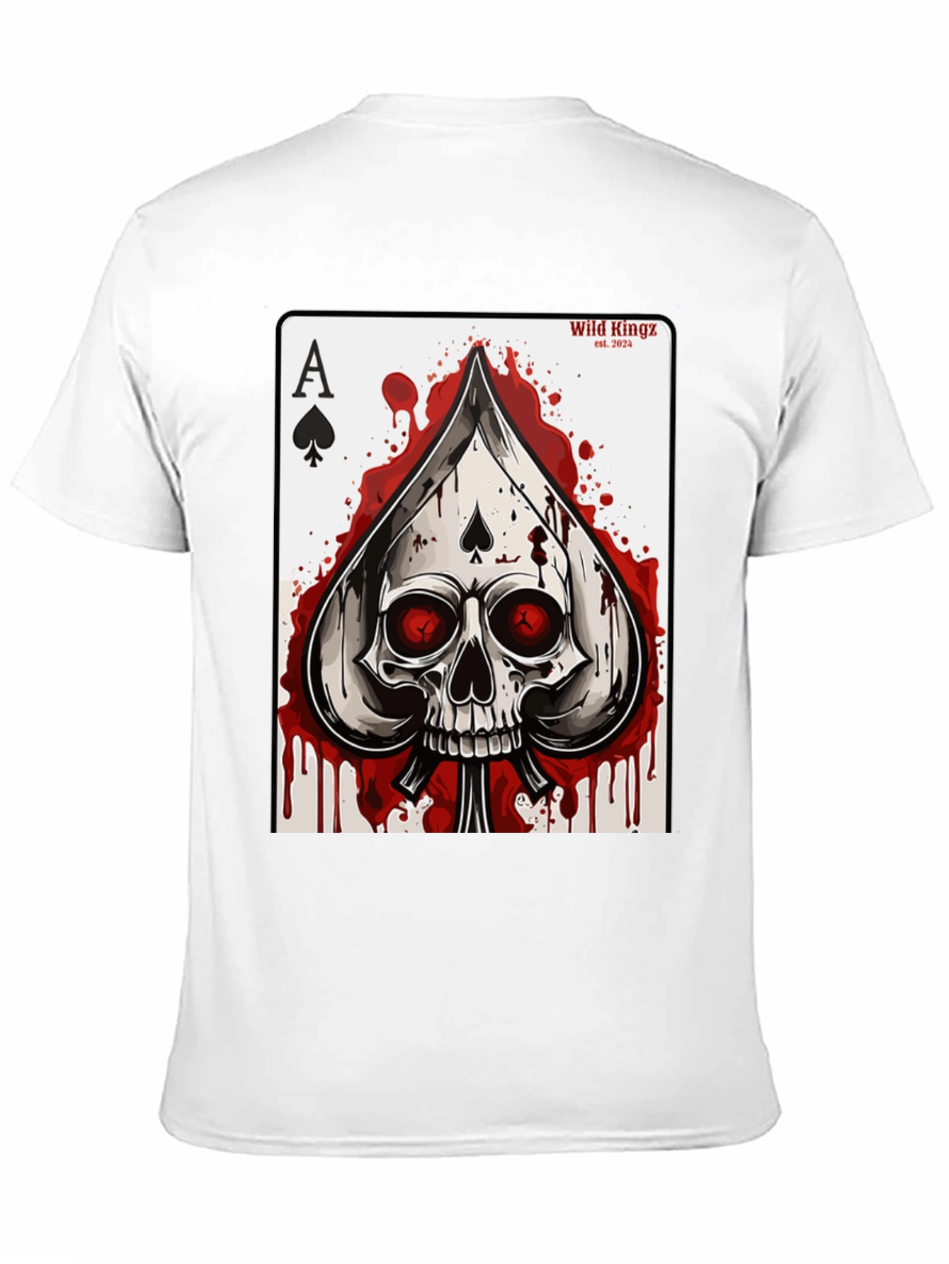 Ace of Spades Skull Graphic T-Shirt - Wild Kingz
