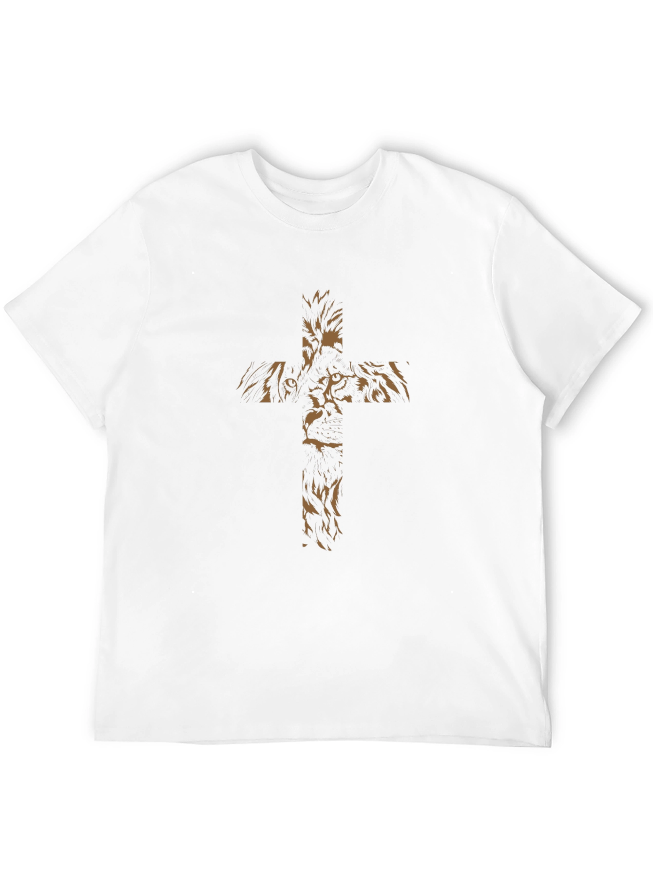 Lion Cross Graphic Black Tee - Christian Fashion