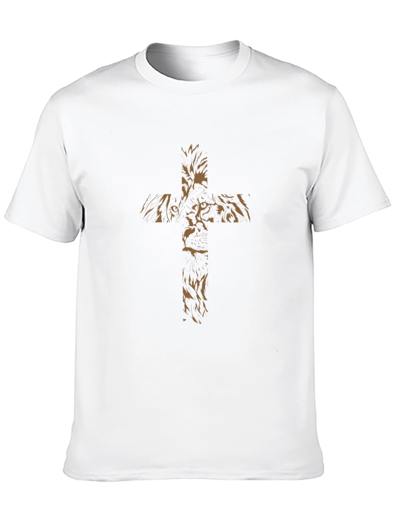 Lion Cross Graphic Black Tee - Christian Fashion