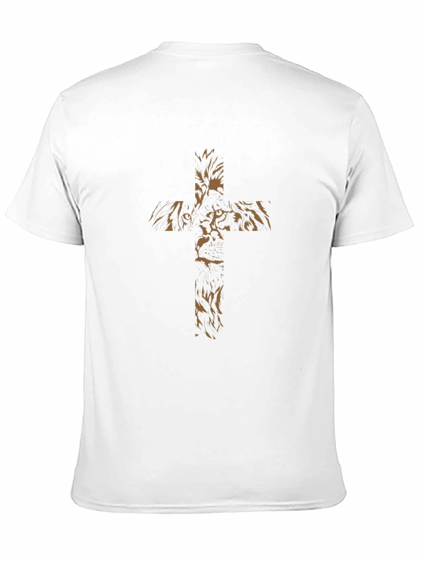Lion Cross Graphic Black Tee - Christian Fashion