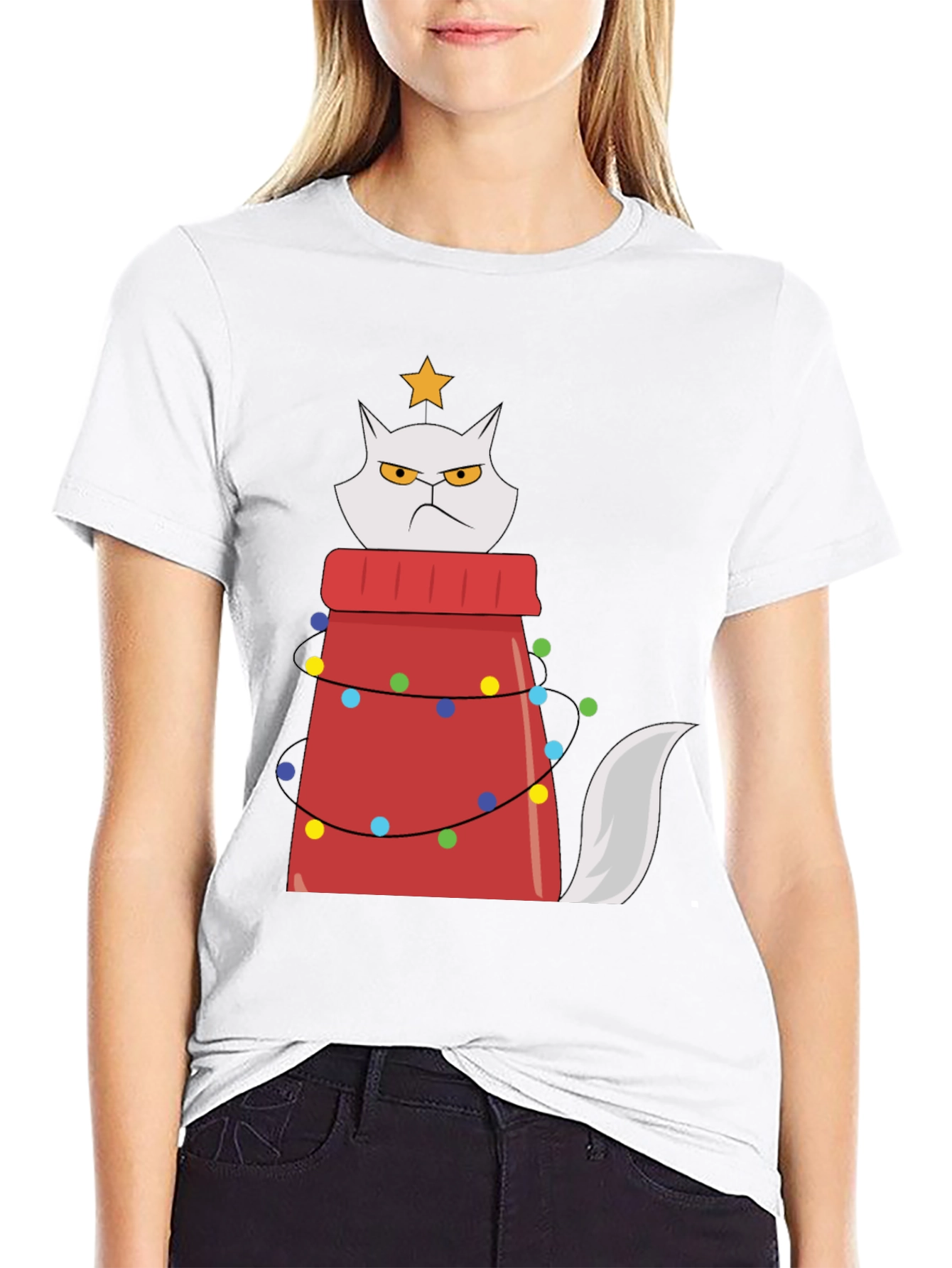 Grumpy Cat Christmas Tree T-Shirt