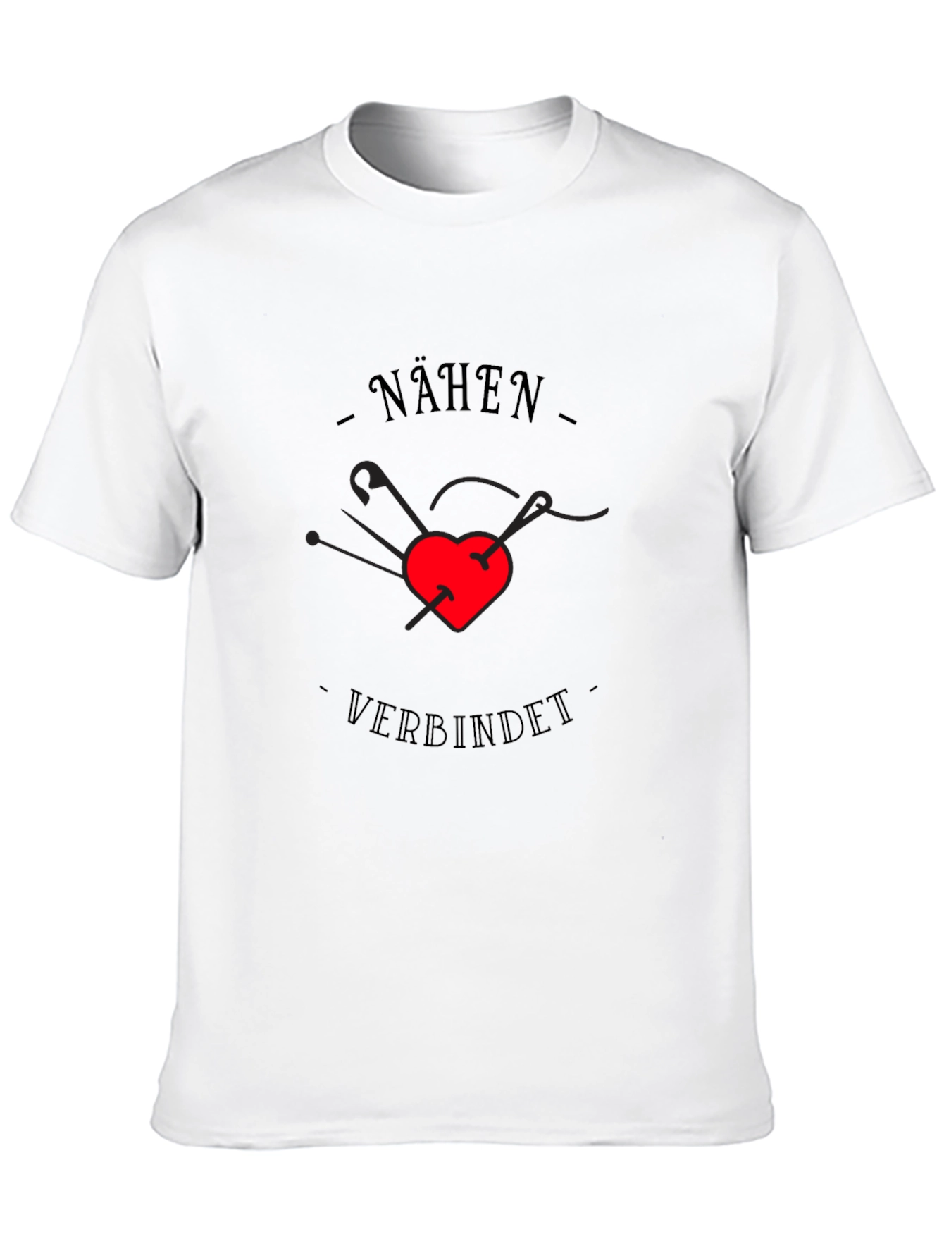 Nähen Verbindet Sewing T-Shirt - Heart Pin Design