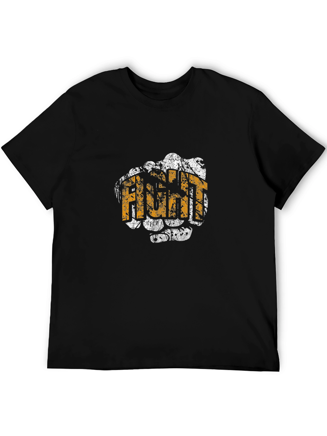 Fight Fist Graphic T-Shirt - Black Cotton Tee