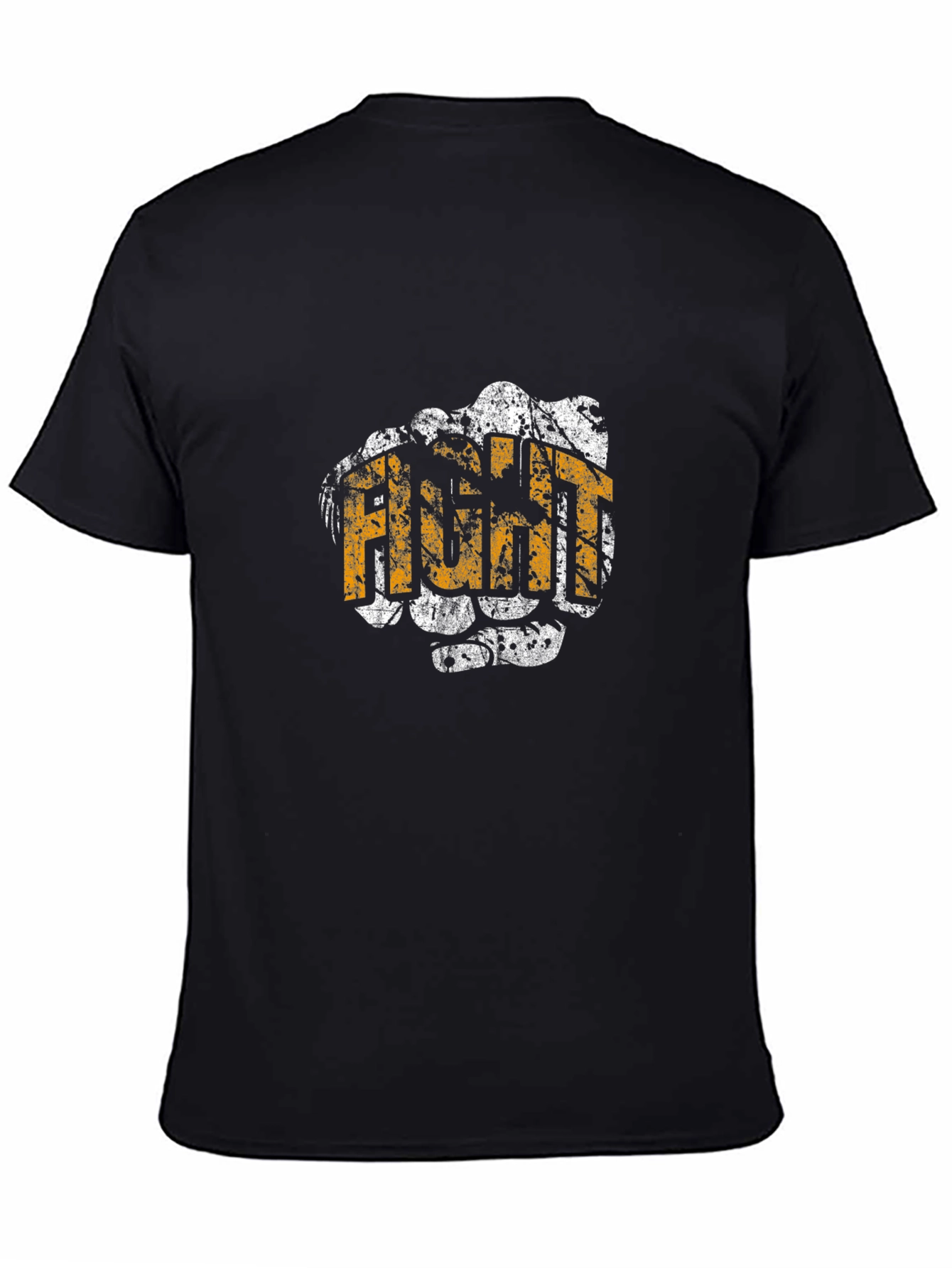 Fight Fist Graphic T-Shirt - Black Cotton Tee