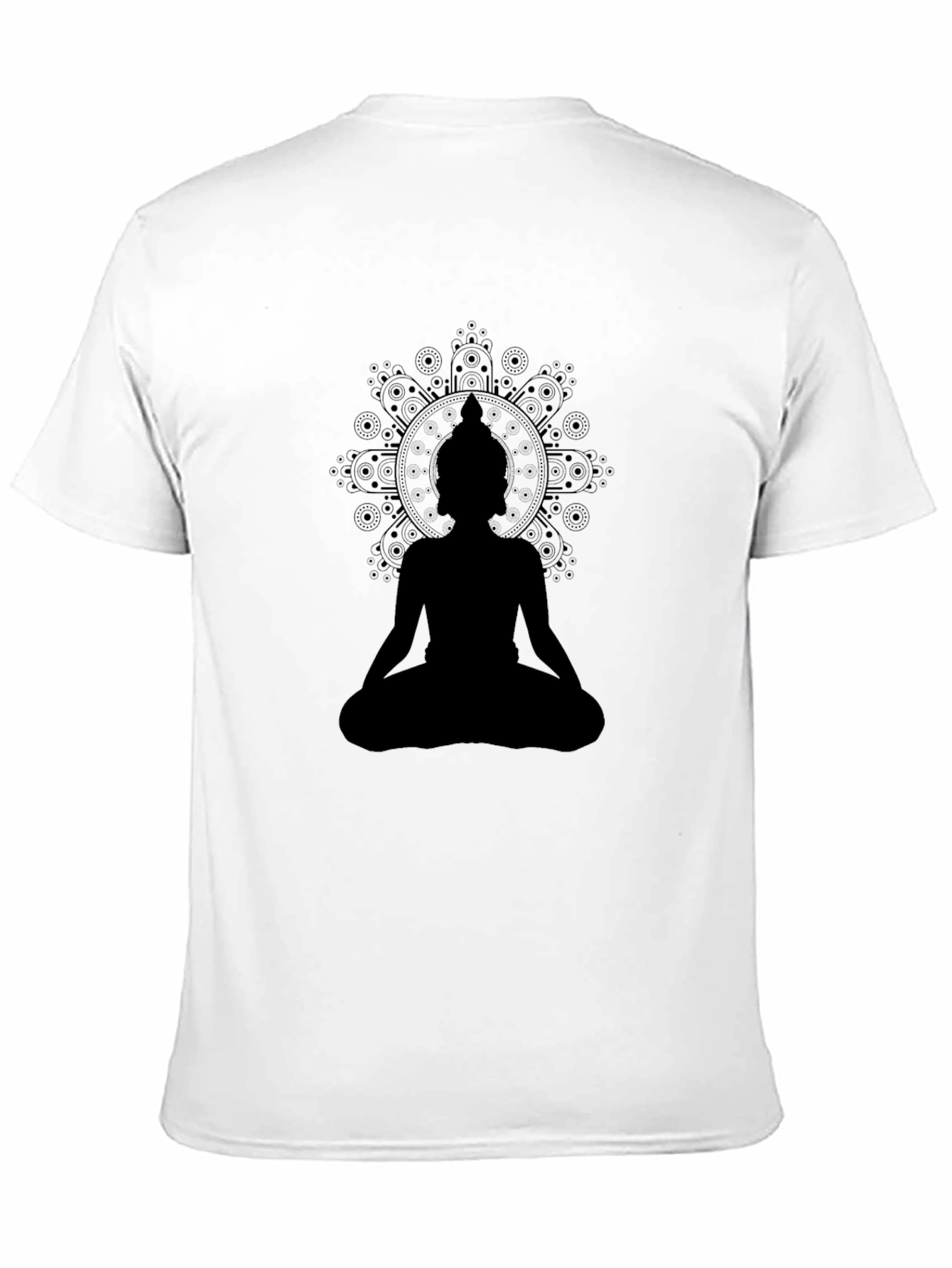 Meditate in Style: Black Buddha Mandala T-Shirt