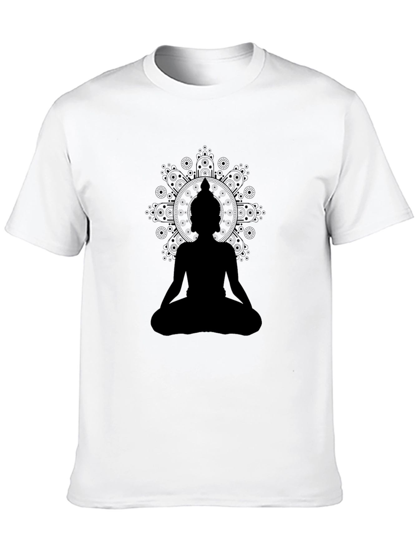 Meditate in Style: Black Buddha Mandala T-Shirt