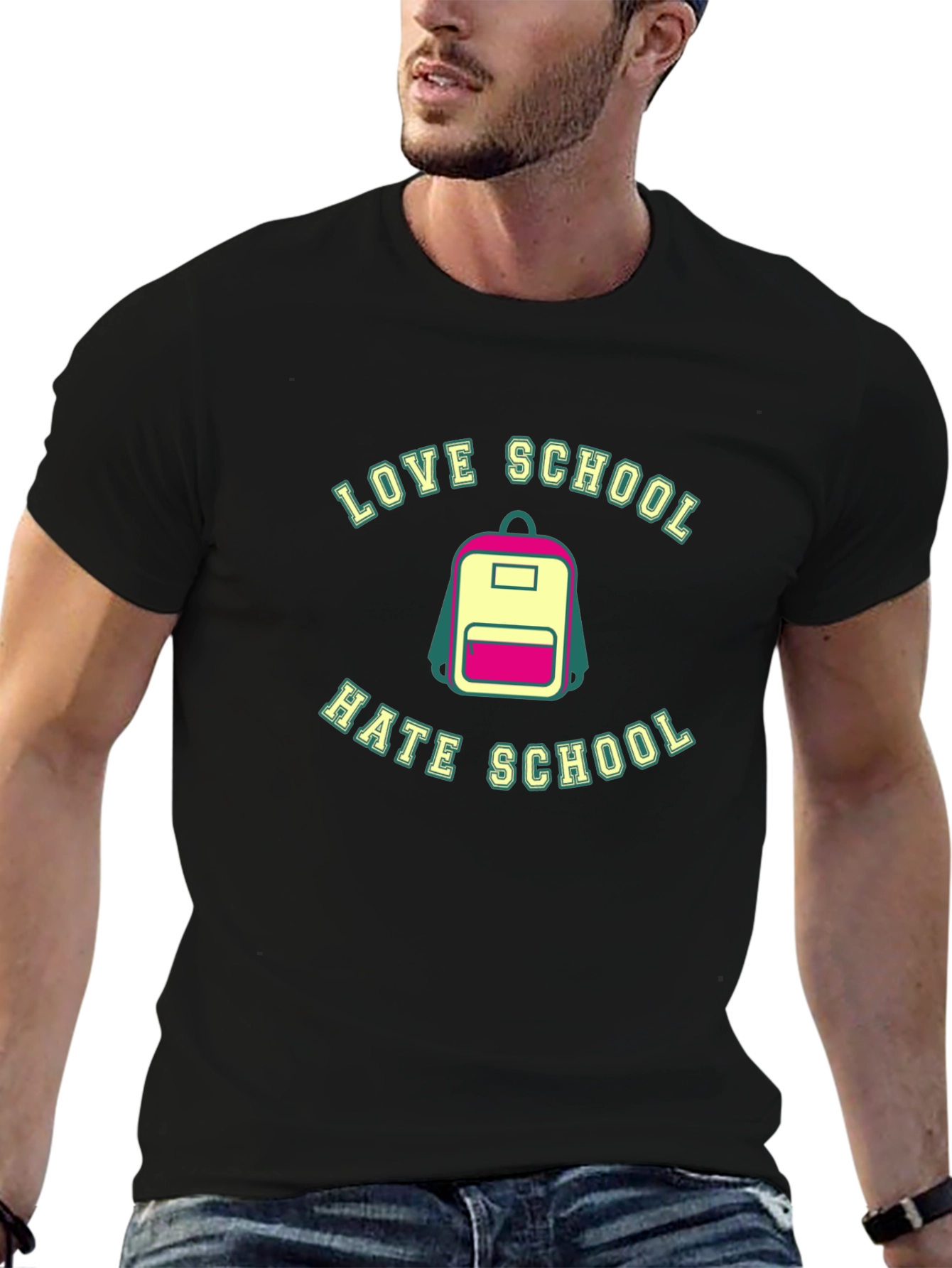 Love Hate School Backpack T-Shirt - Back to School