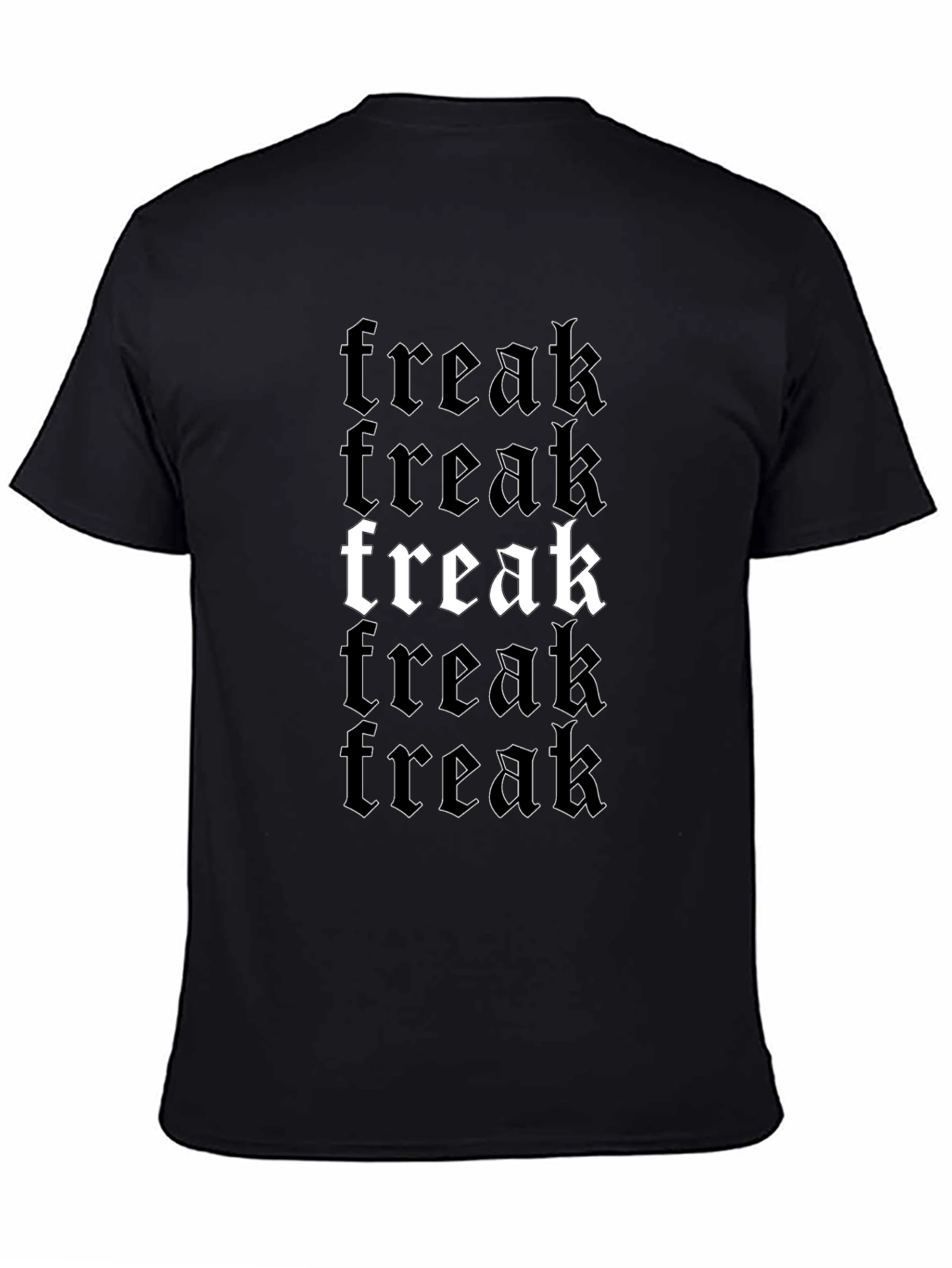 Freak Graphic T-Shirt - Black Gothic Style