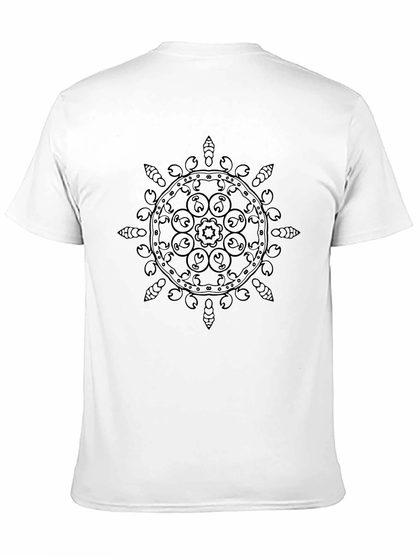 Black Mandala Graphic Tee - Modern Casual Style