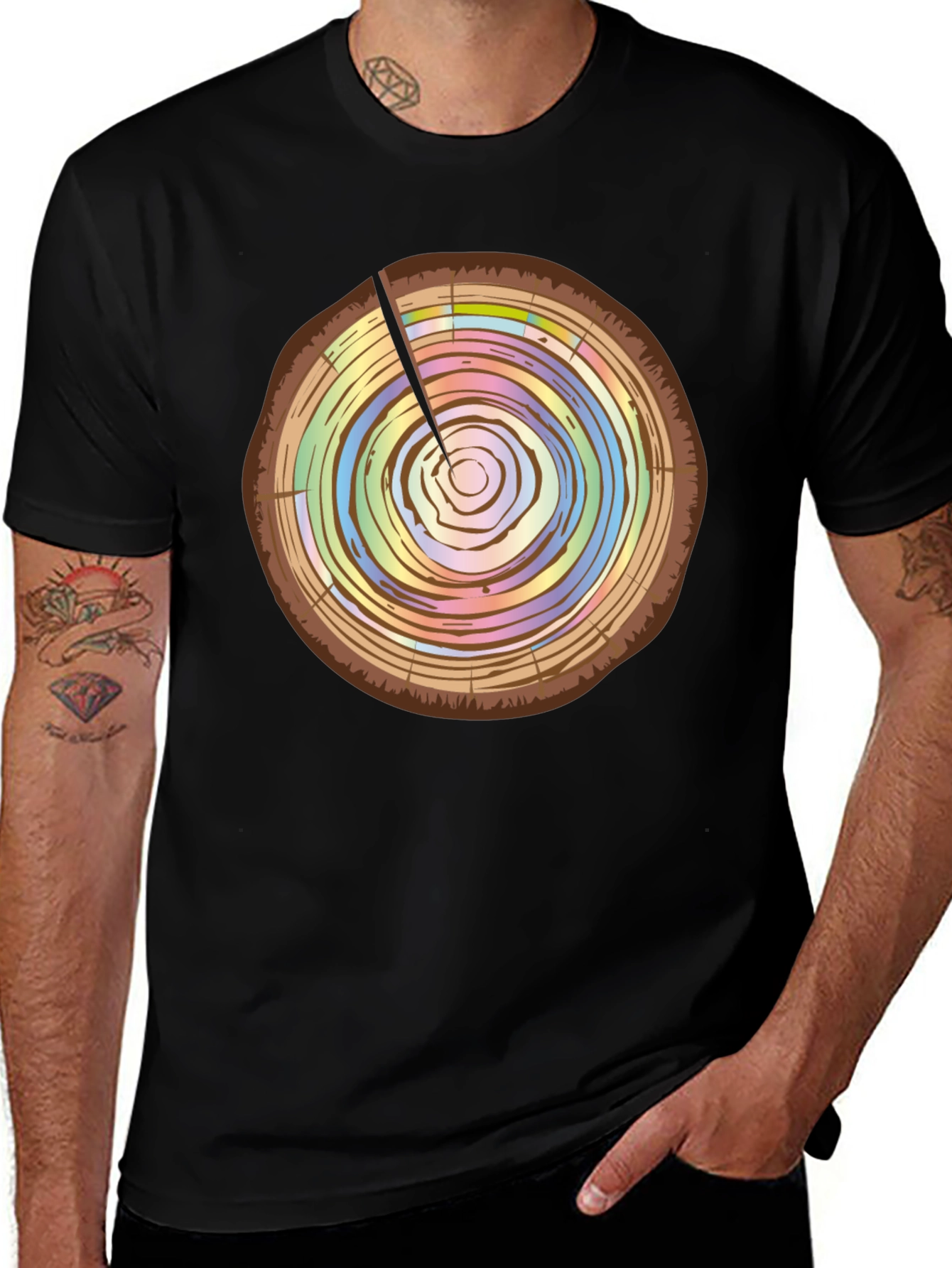 Tree Ring Graphic Tee - Unique & Stylish
