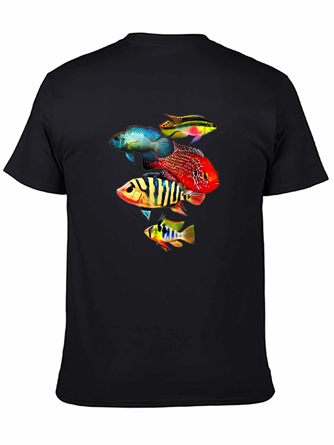 Colorful Fish Graphic T-Shirt