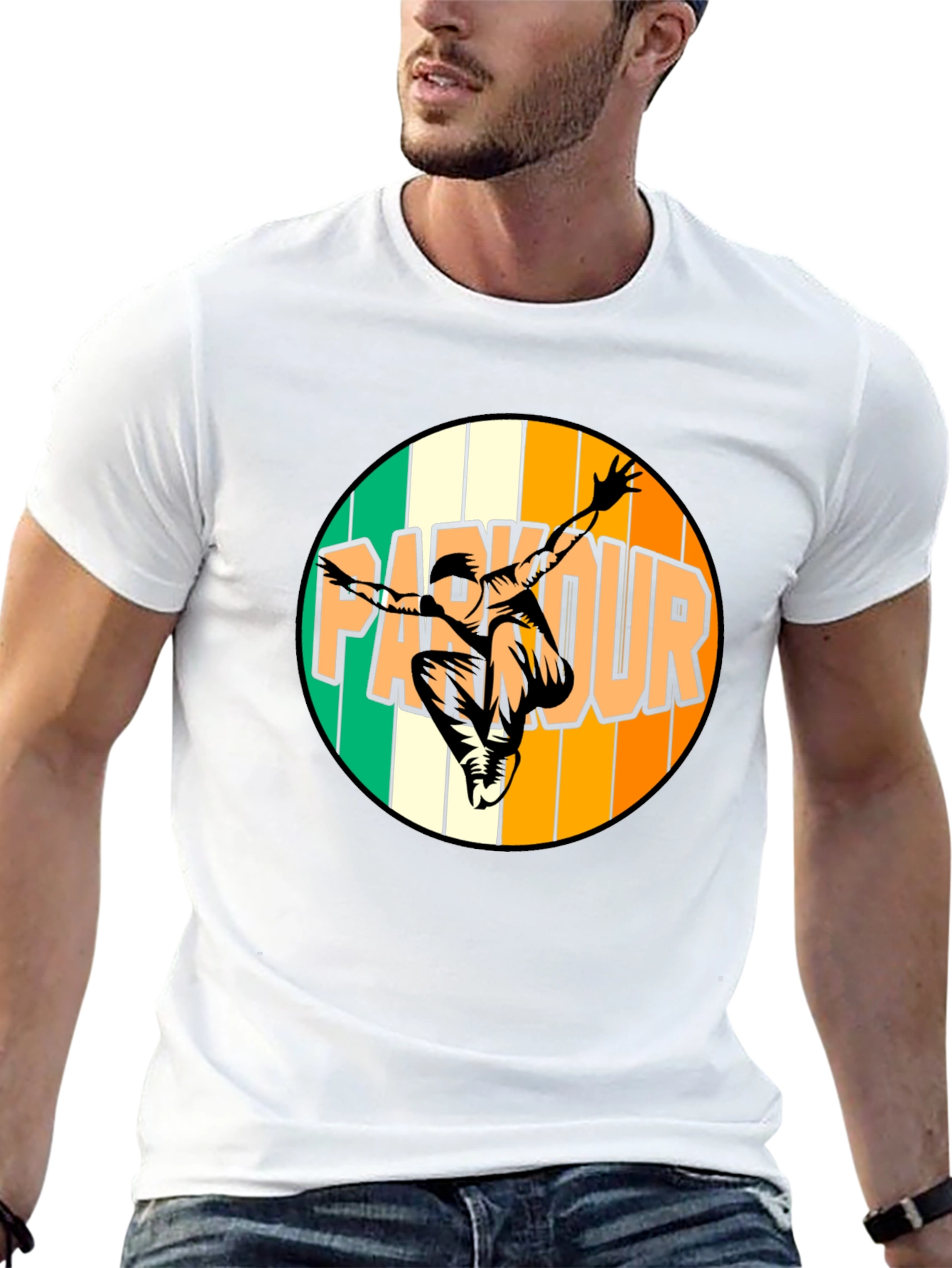 Parkour T-Shirt - Black Graphic Tee