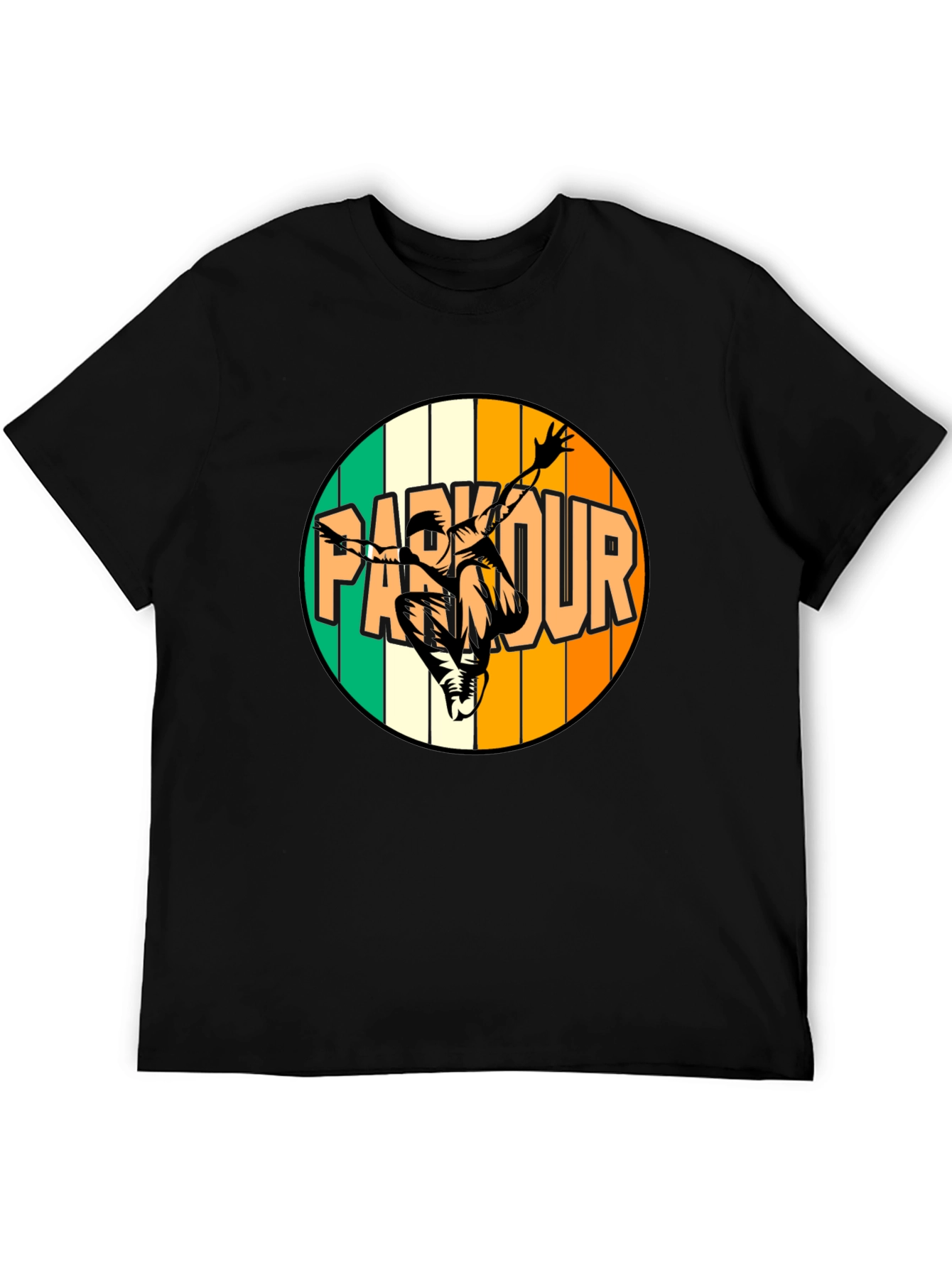 Parkour T-Shirt - Black Graphic Tee