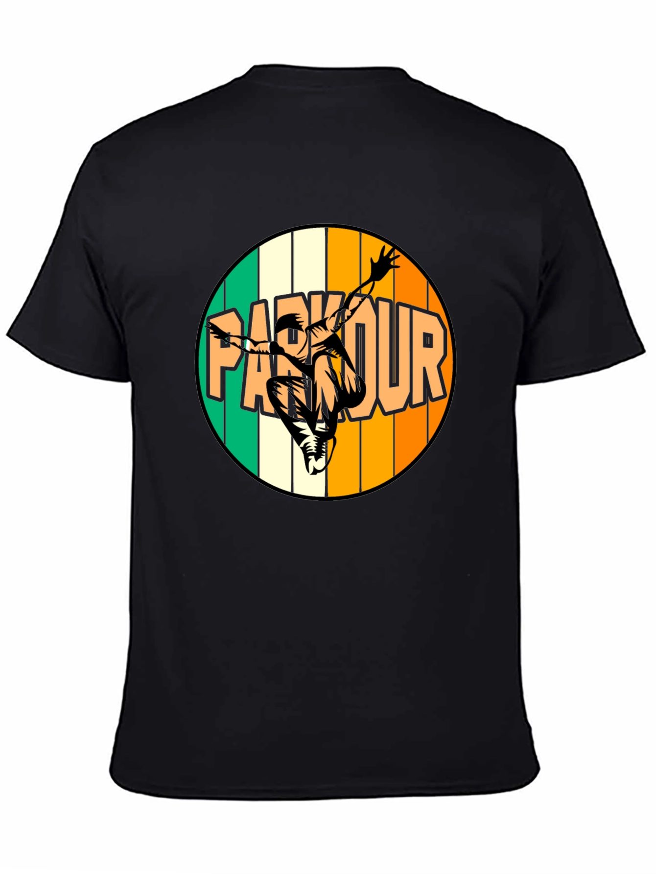 Parkour T-Shirt - Black Graphic Tee