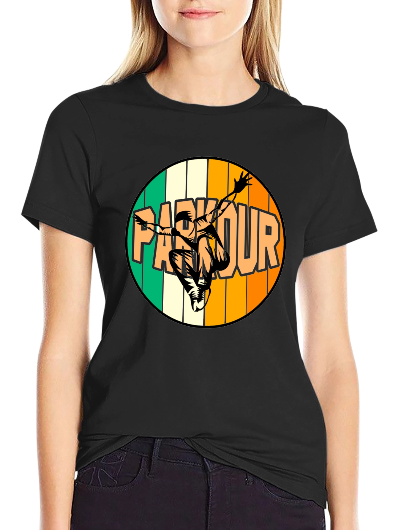 Parkour T-Shirt - Black Graphic Tee