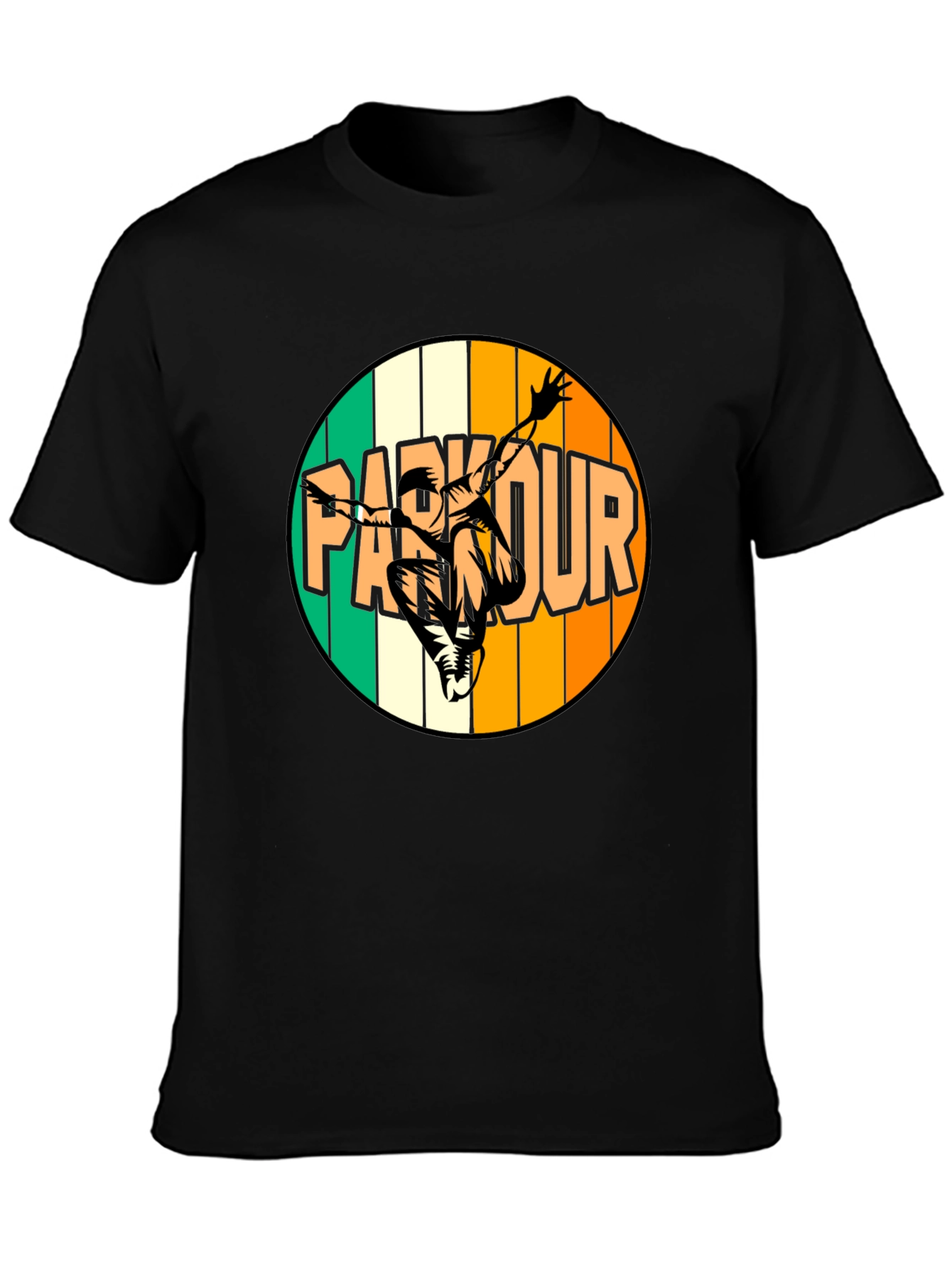 Parkour T-Shirt - Black Graphic Tee